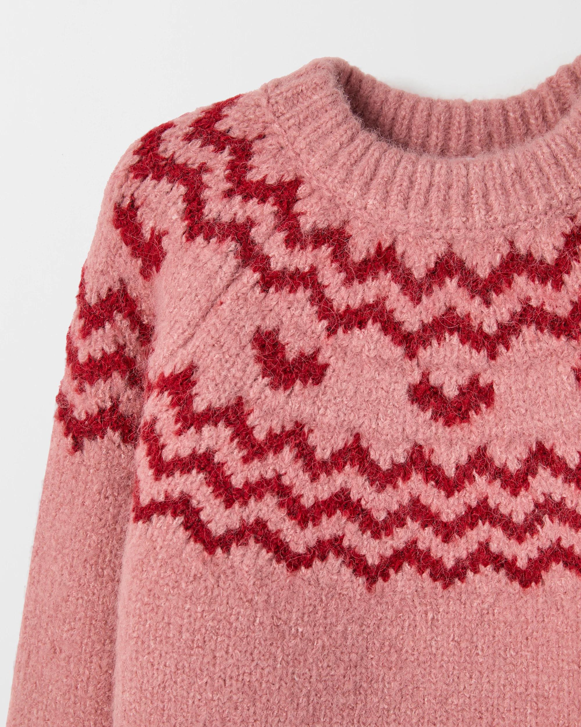 6 Target Kids Long Sleeve Fairisle Knit Jumper PINK, 6 of 6