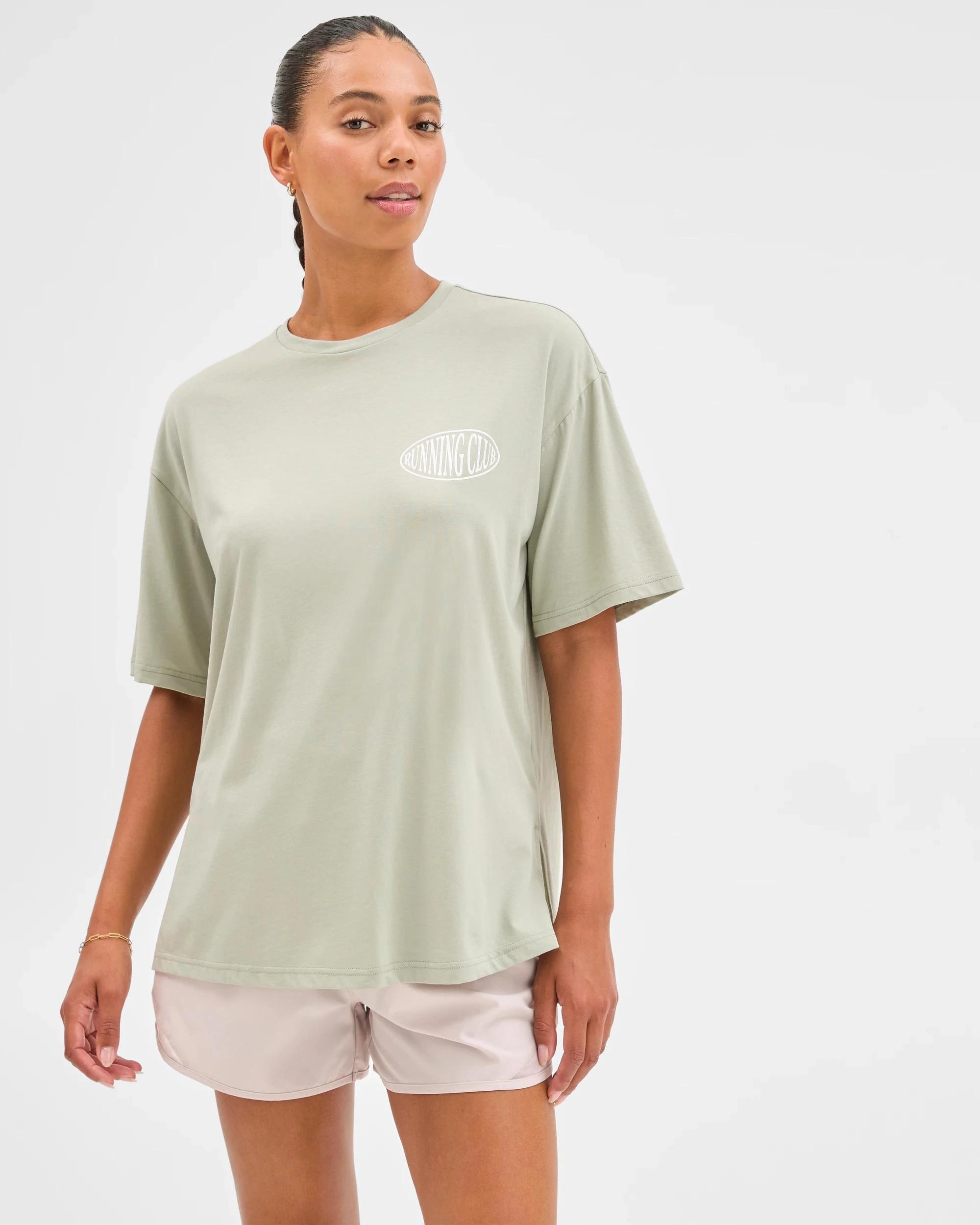 3 Target Active Active Australian Cotton Blend Oversized Graphic T-Shirt PISTACHIO/RUNNING CLUB, 3 of 6