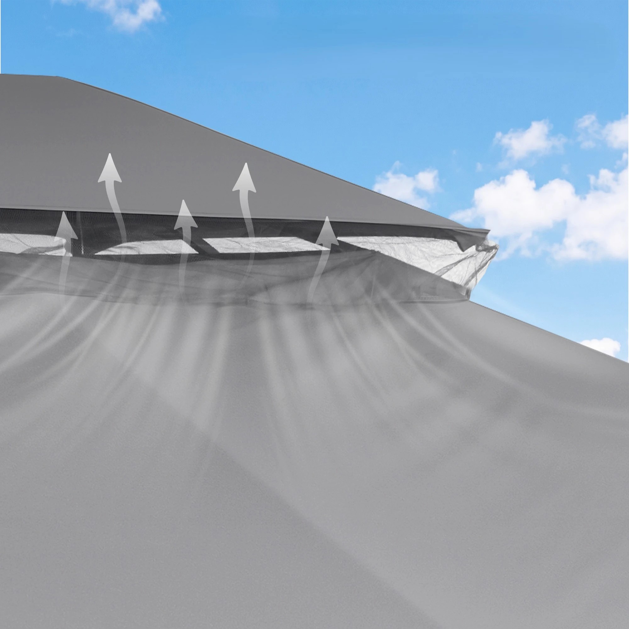 6 Instahut Gazebo Canopy Outdoor Steel Frame Patio Tent Curtains Marquee - Grey, 6 of 7