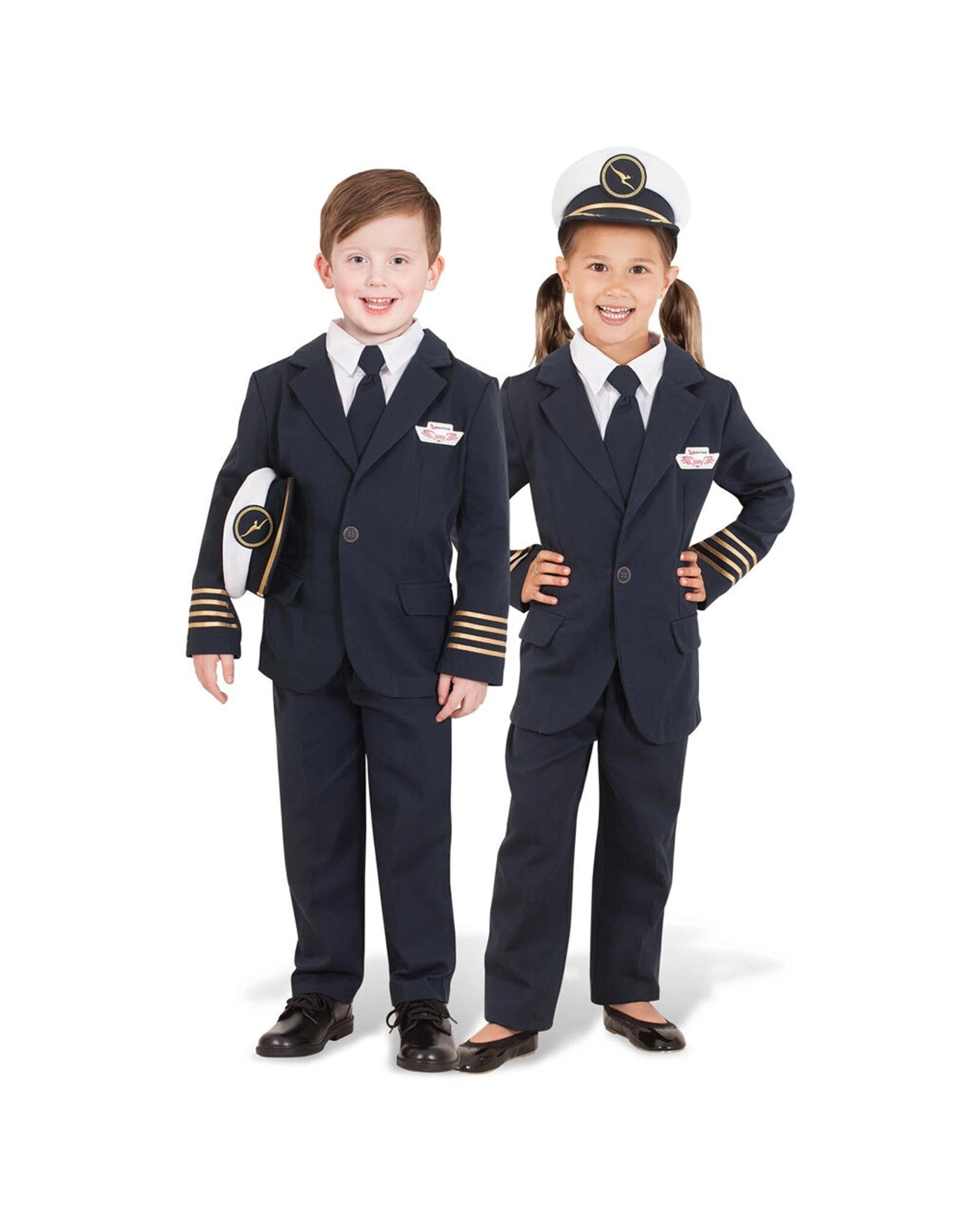 4 Rubies Qantas Captains Uniform Kids Dress Up Costume - Black, 4 of 4