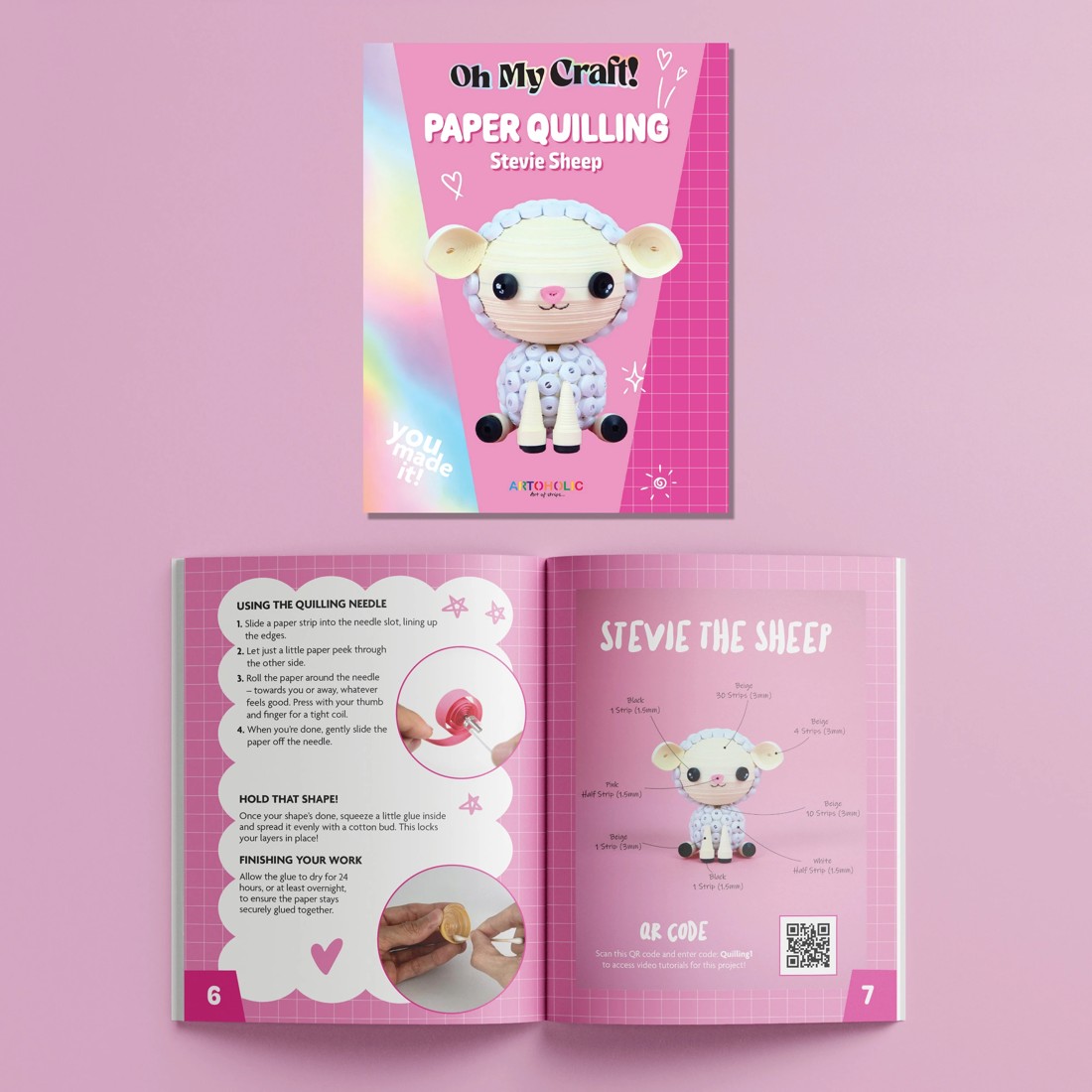 4 Oh My Craft! Paper Quilling Stevie Sheep, 4 of 5