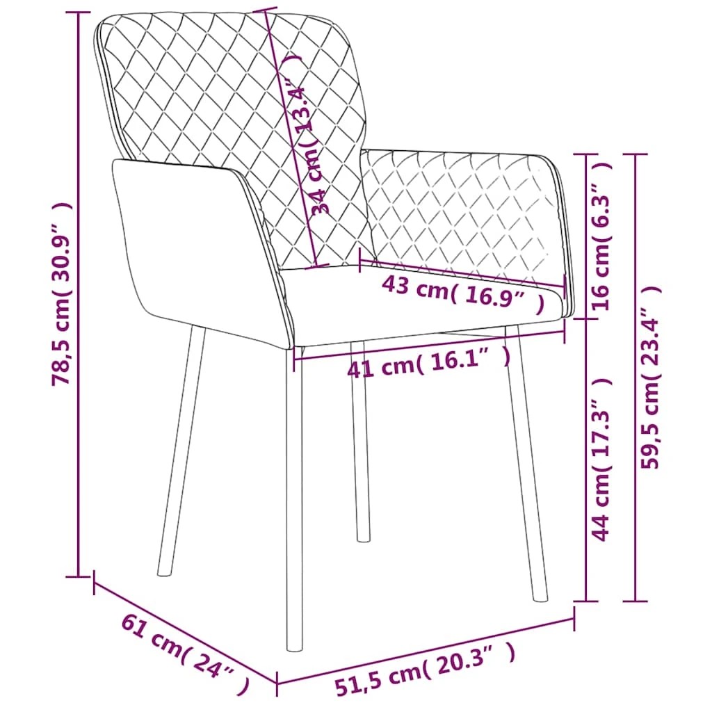 8 Vidaxl Dining Chair, Dining Chairs - Black, 8 of 8