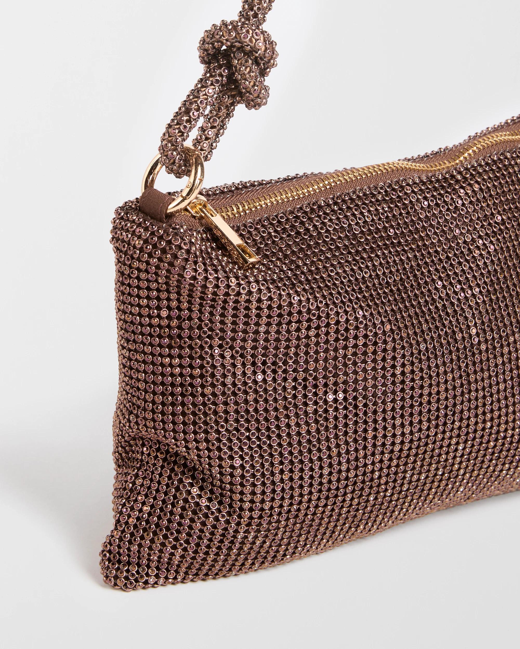 2 Target Beaded Shoulder Bag CHOCOLATE, 2 of 2