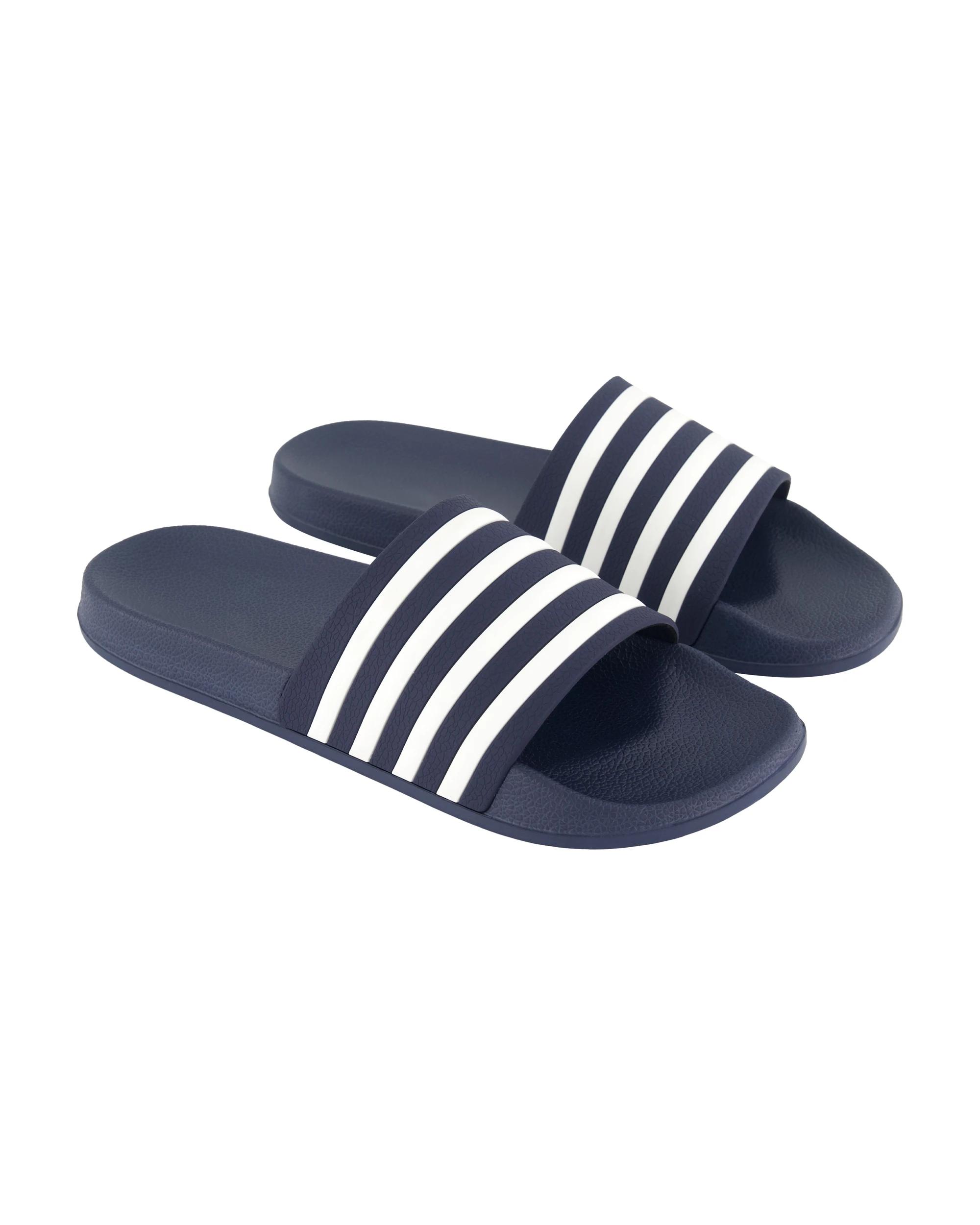 2 Single Band Slides Navy White, 2 of 3