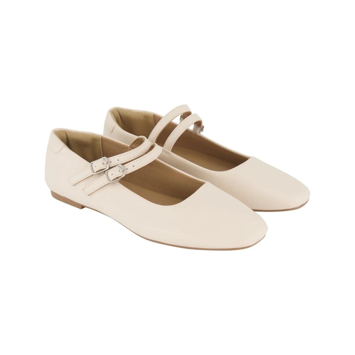 2 2 Strap Ballet Flats Ivory, 2 of 5