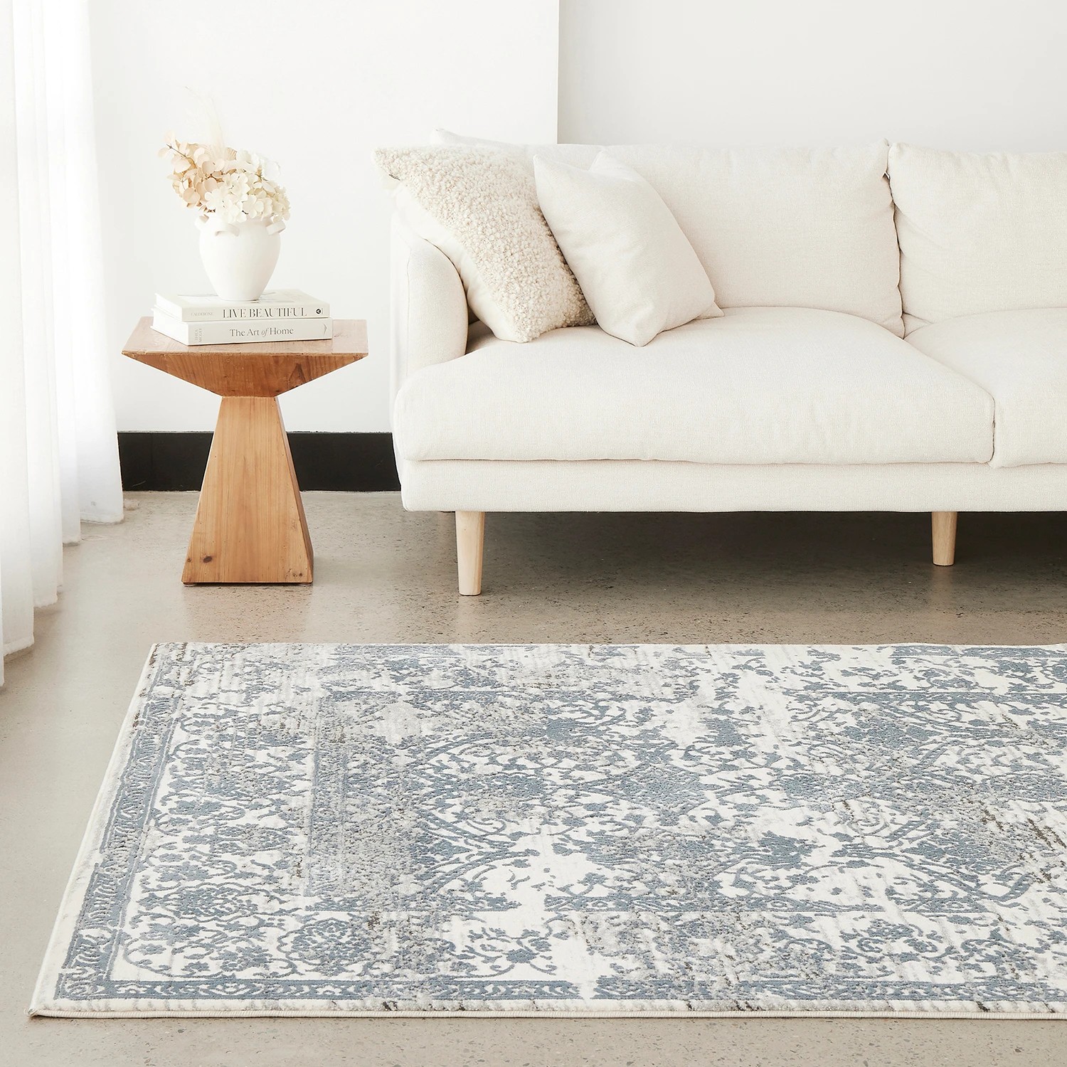 1 Common Ground Rugs Isola 1734 400x300cm - Extra Extra Large Pet Friendly Floor Rug - White, 1 of 7
