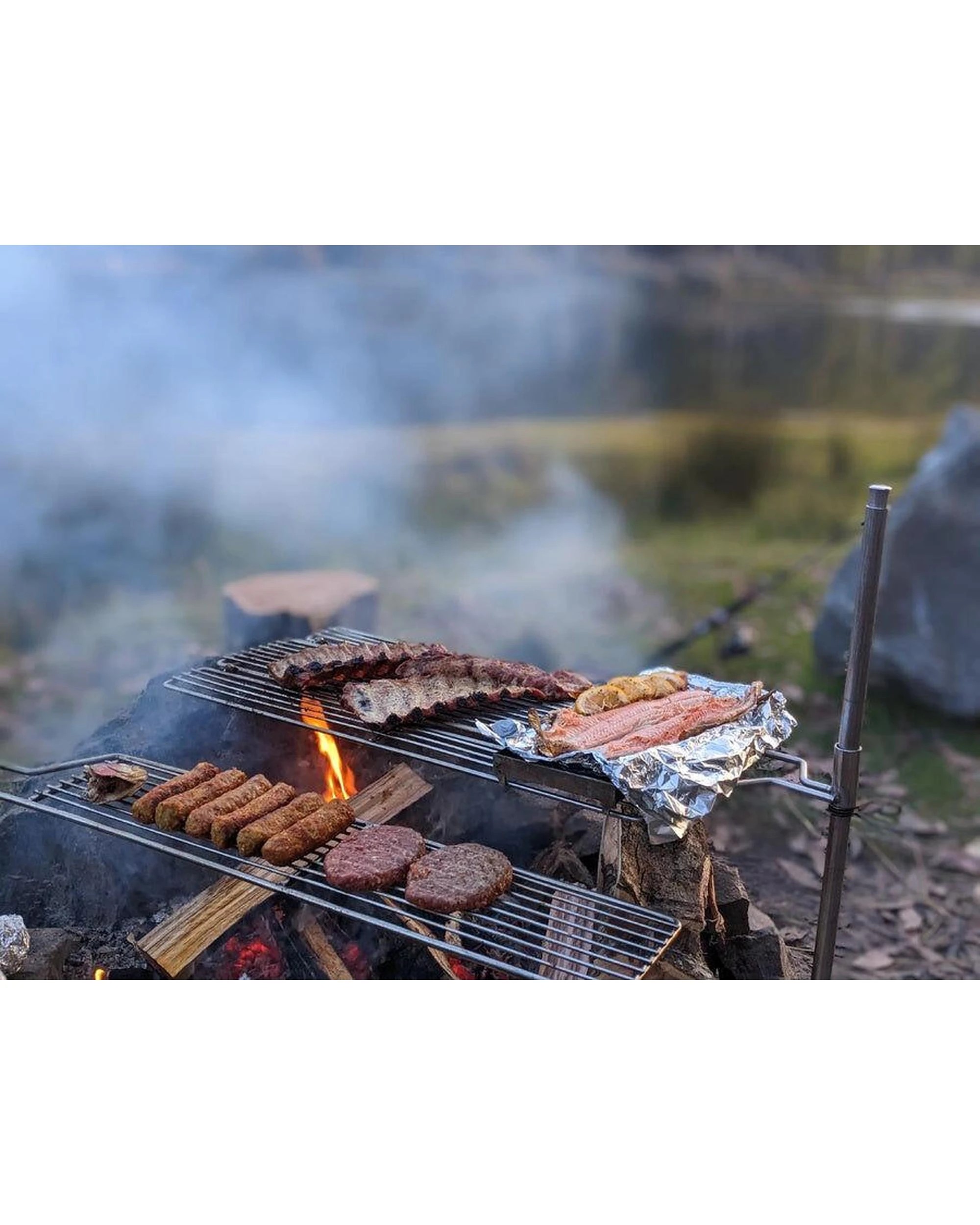10 Auspit Stainless Steel Grill 680mm x 150mm Camping BBQ, 10 of 10