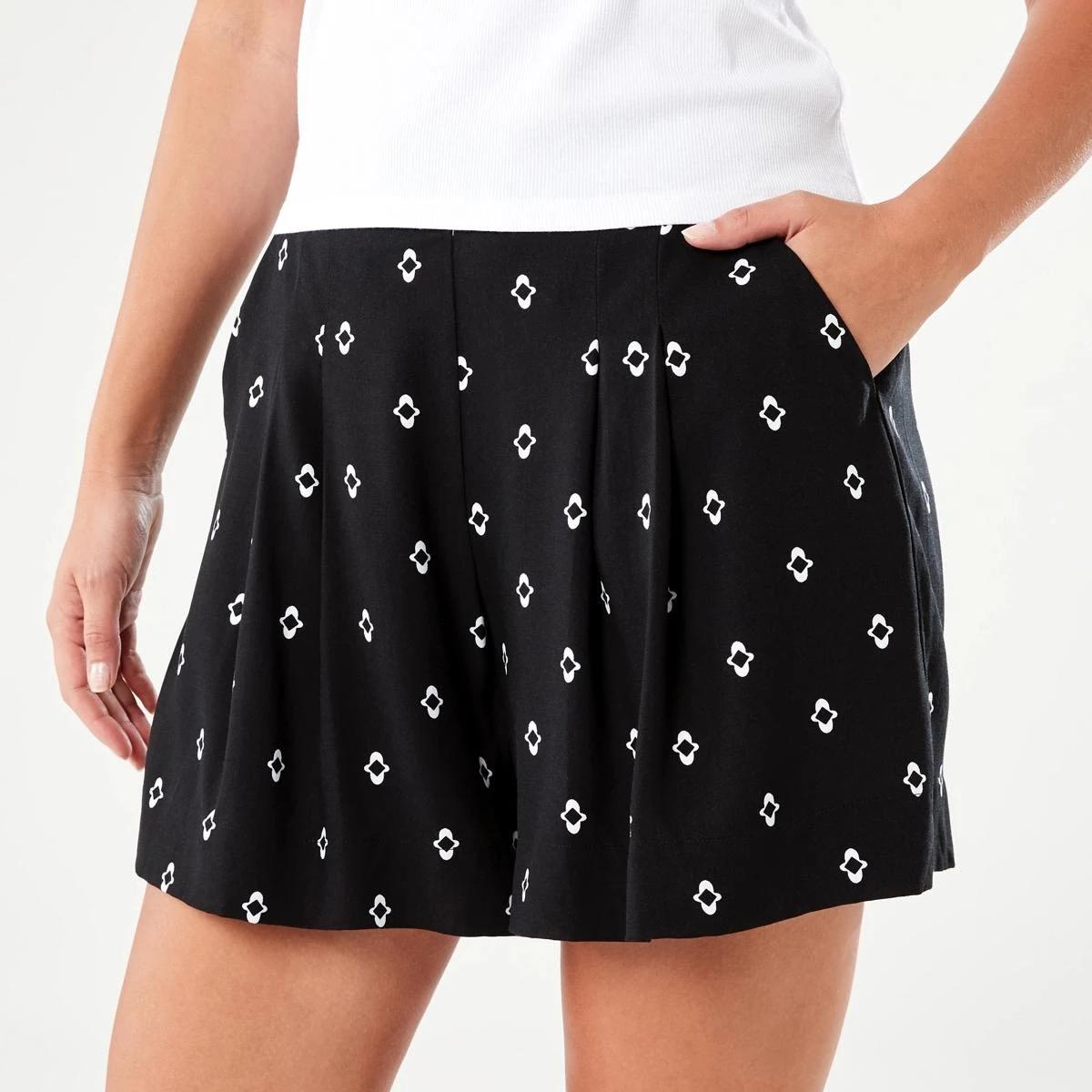 6 Soft Culotte Shorts Mono Geo, 6 of 6
