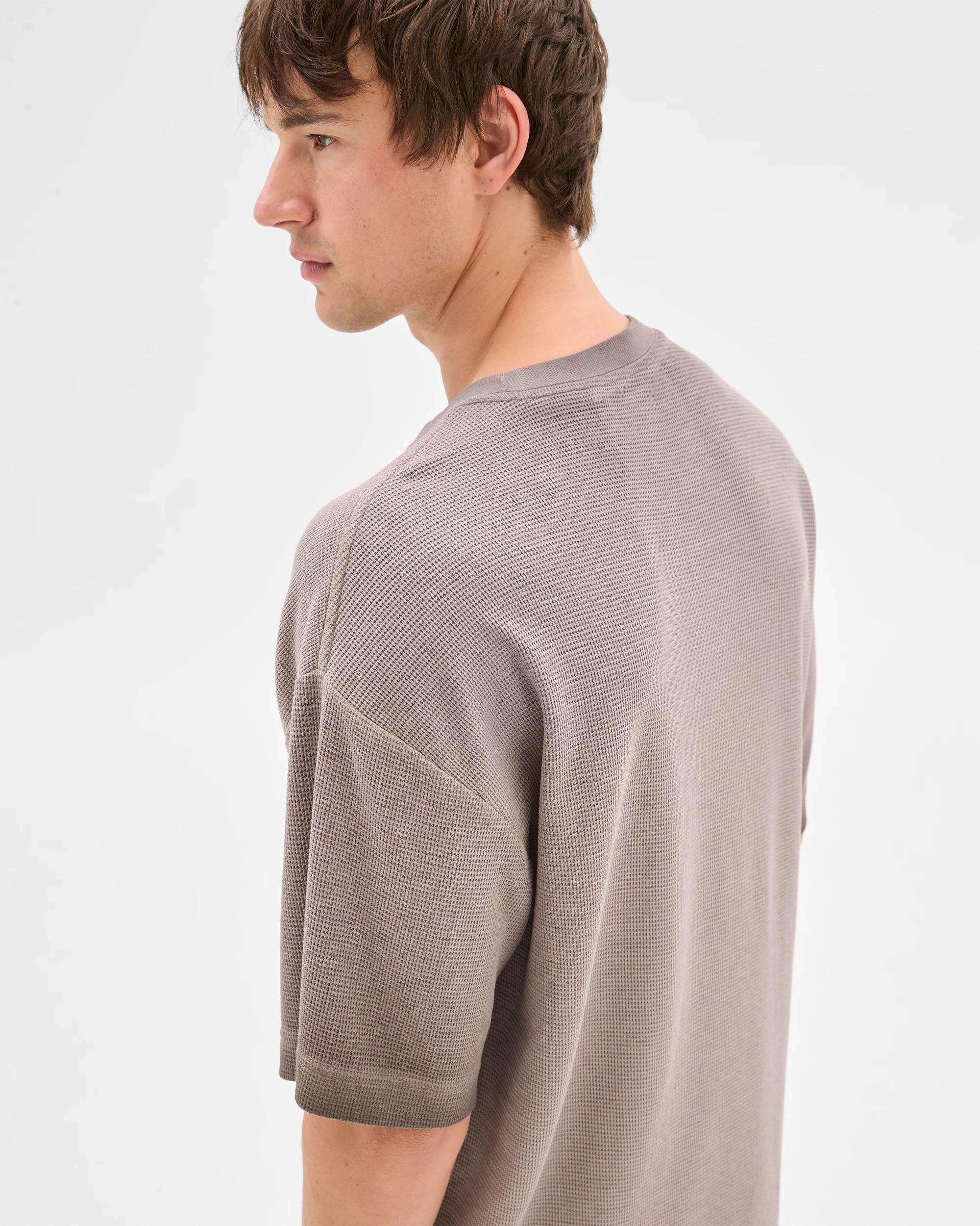 5 Commons Australian Cotton Blend Waffle T-Shirt CHOCOLATE, 5 of 7