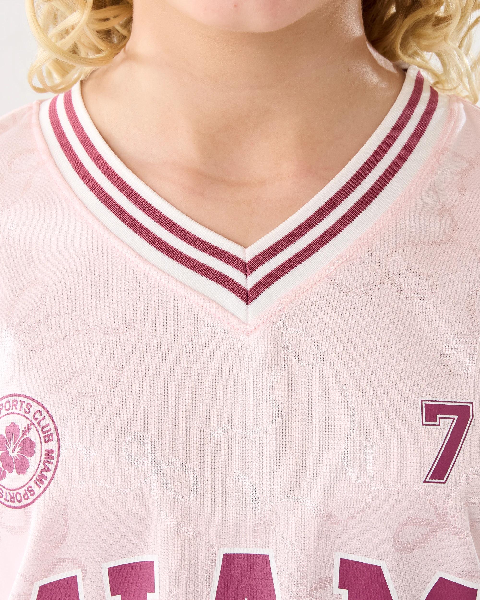 5 Mesh T-shirt Pink Text, 5 of 8