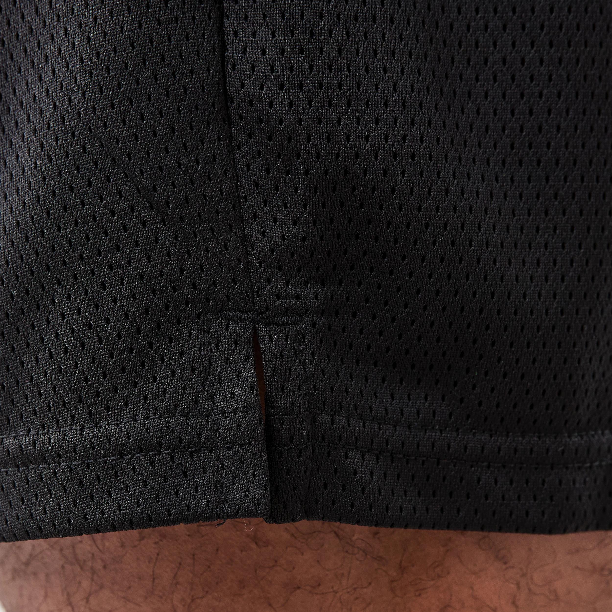 6 Active Mens Performance Mesh Shorts BLACK, 6 of 7