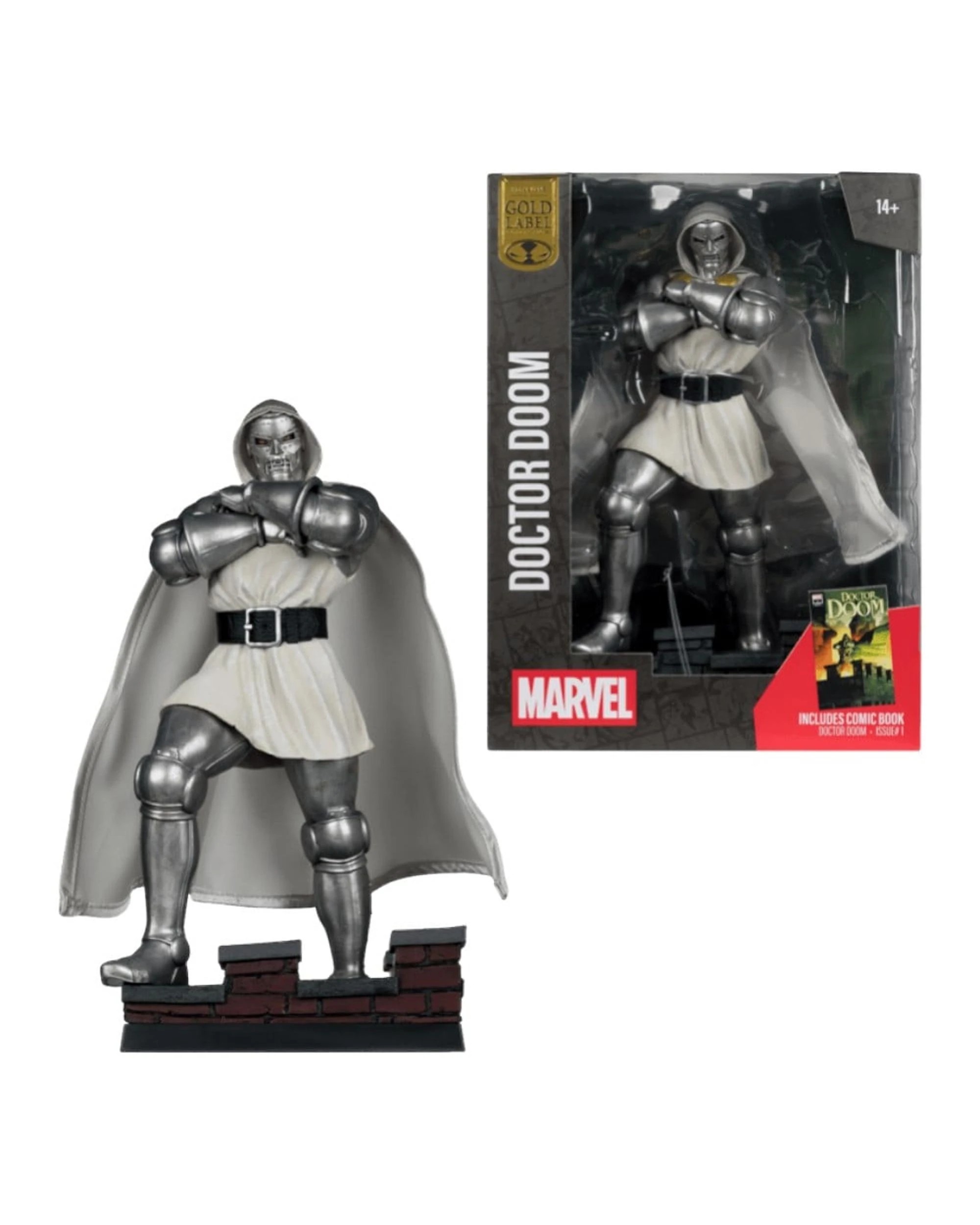 1 McFarlane Marvel Doctor Doom #1 Future Foundation Gold Label 1:6 Scale Figure, 1 of 9