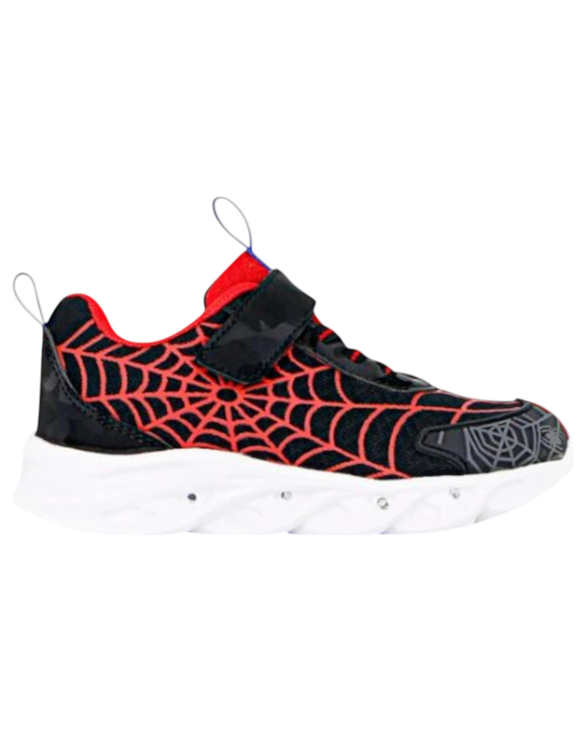 4 Lightning Bolt Kids Webb Sneakers Velcro Shoes BLACK/RED, 4 of 4