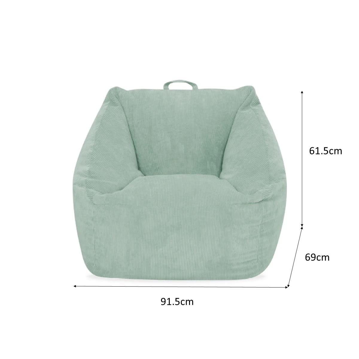 8 Corduroy Bean Bag - Green, 8 of 8