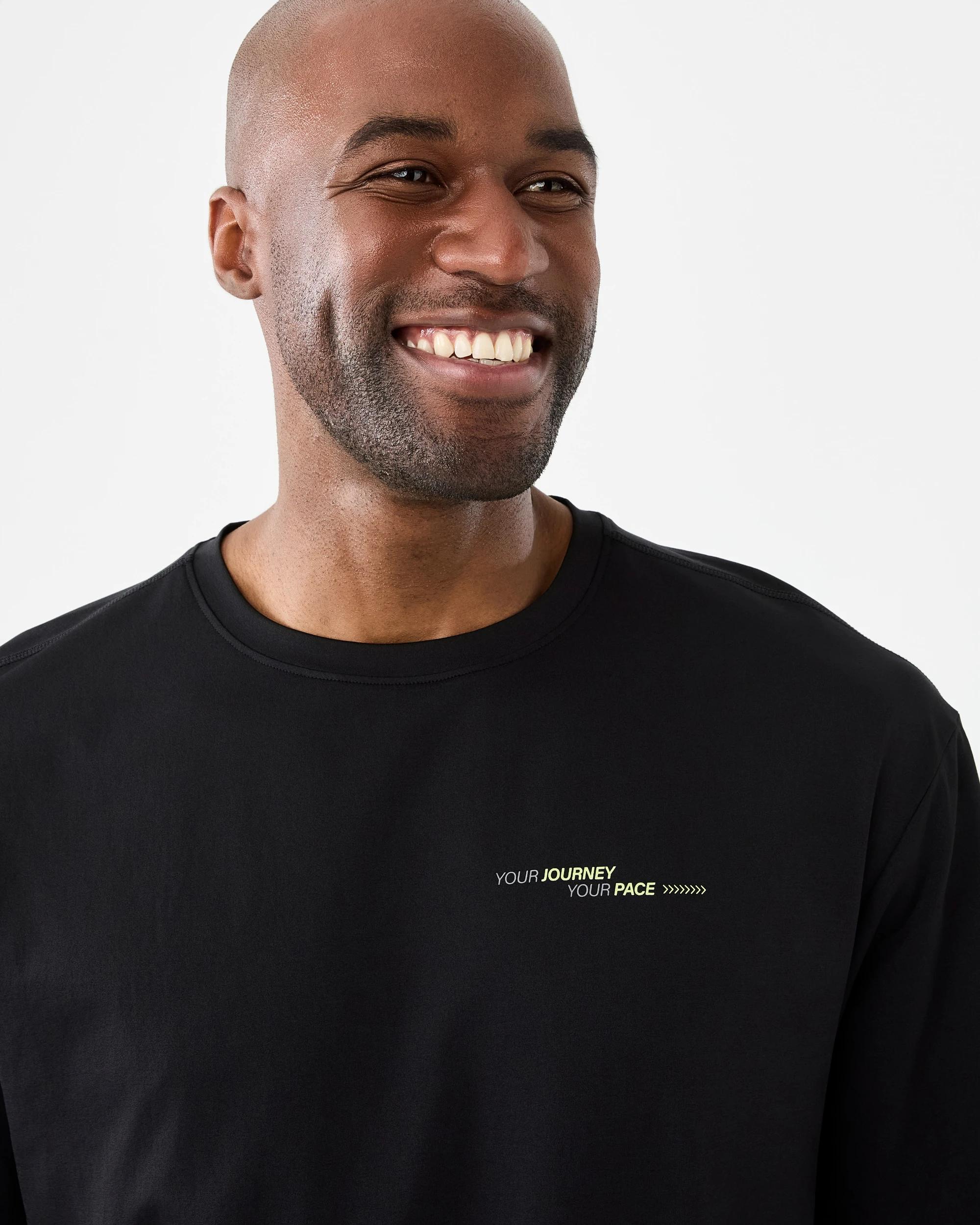 4 Active Mens Oversized Graphic T-shirt Move Black, 4 of 7