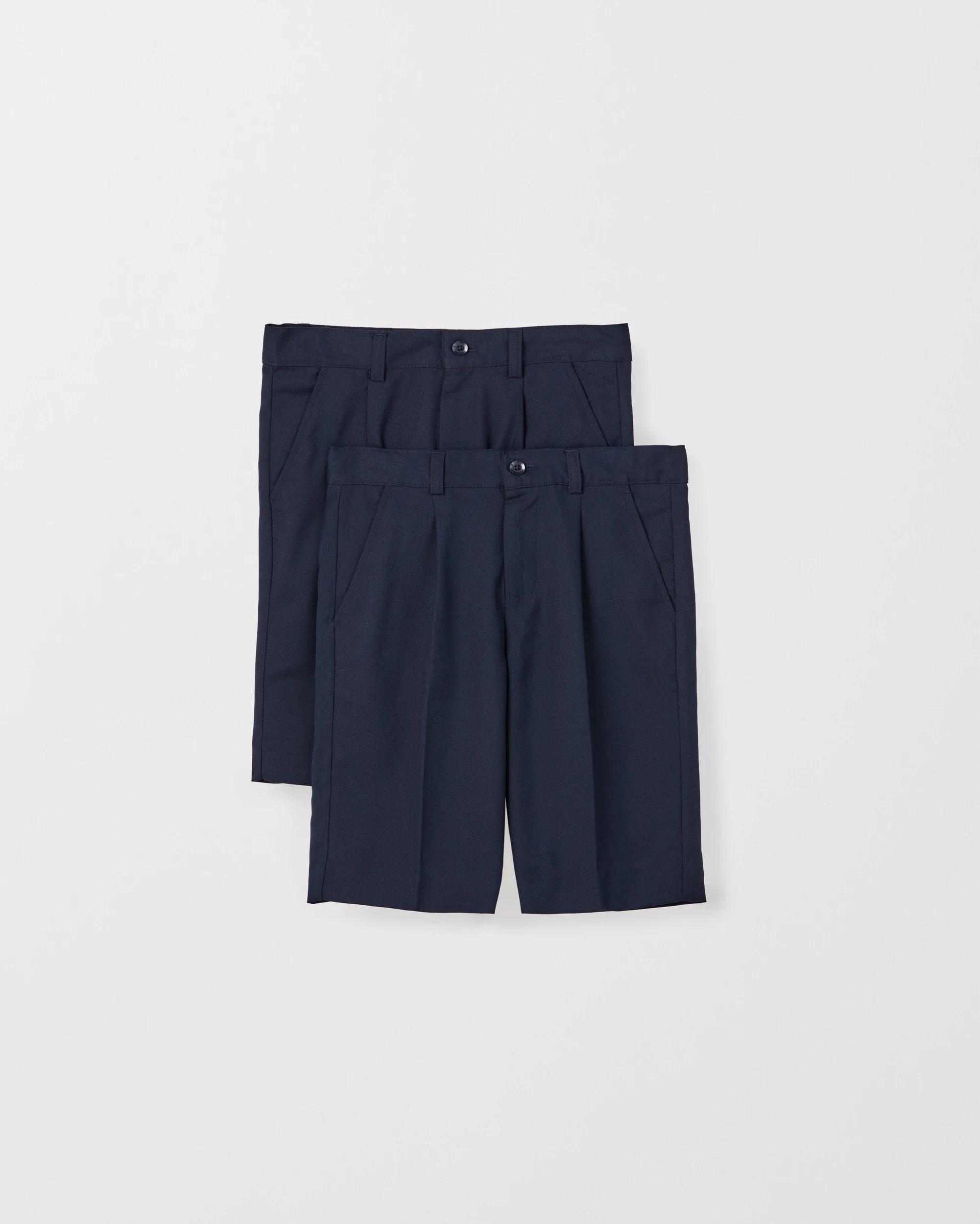 1 Target Kids School 2 Pack Structured Twill Shorts NAVY BLUE, 1 of 3