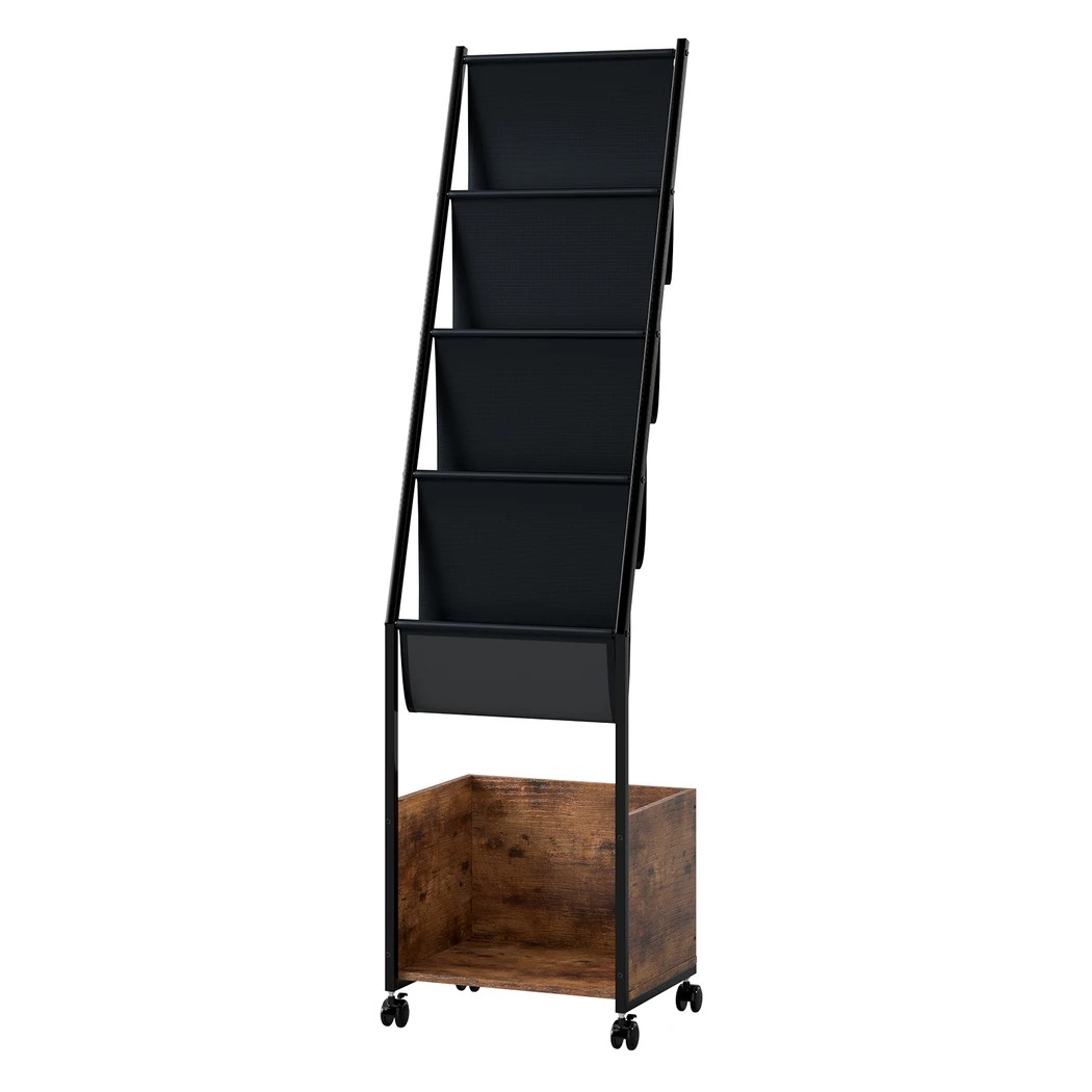 1 Levede Vinyl Record Storage with 4 Tier Display Shelf Holder, 1 of 8