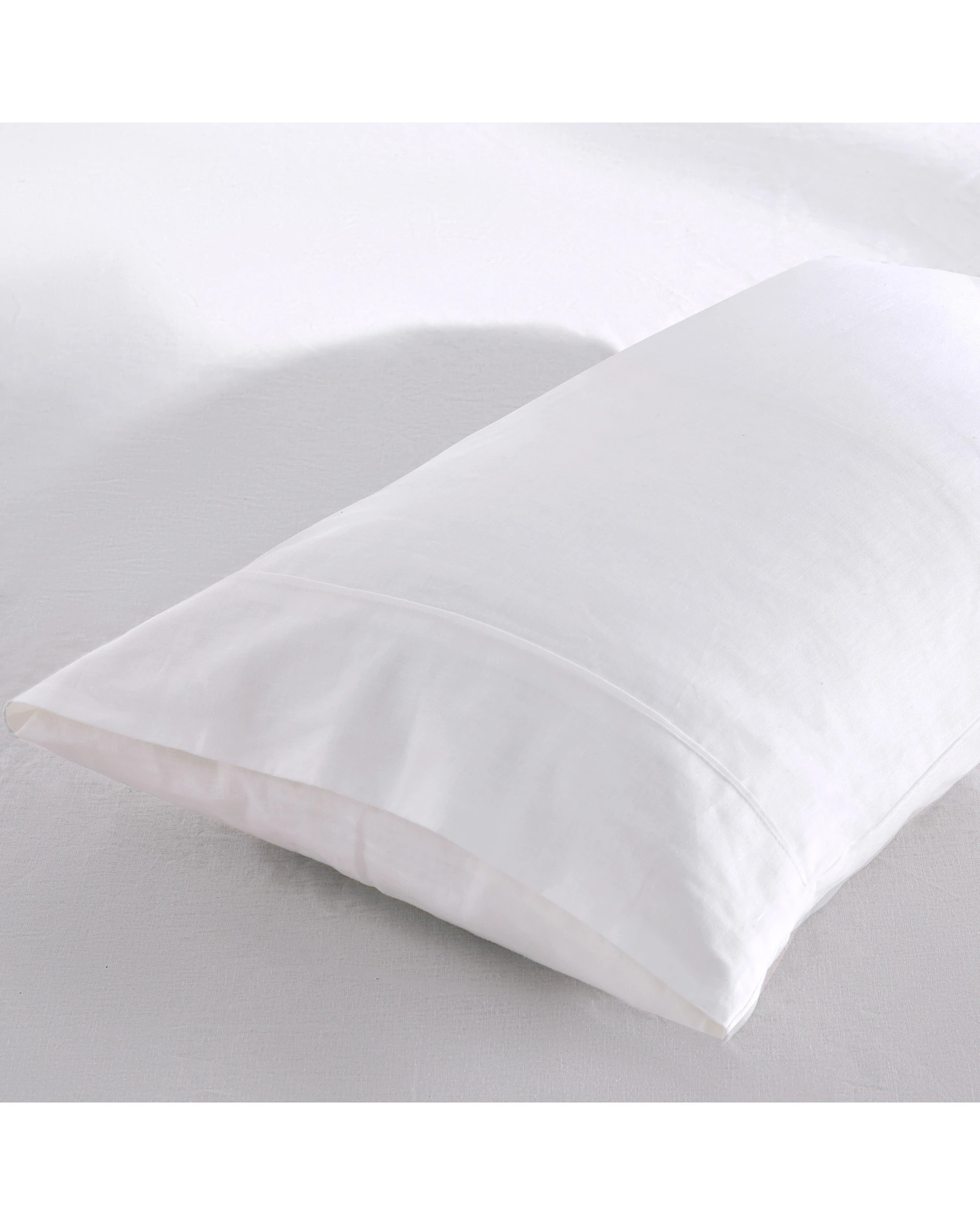 2 Dreamaker Linen Cotton King Pillowcase Twin Pack - White, 2 of 5
