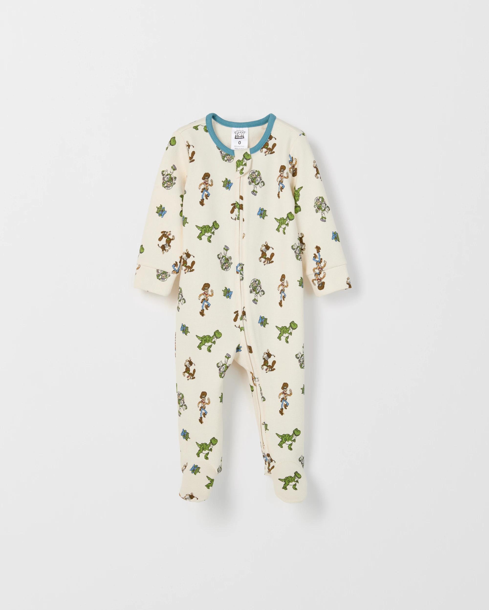 4 Disney Toy Story Baby Organic Cotton Waffle Zip Coverall TOY STORY 4, 4 of 5