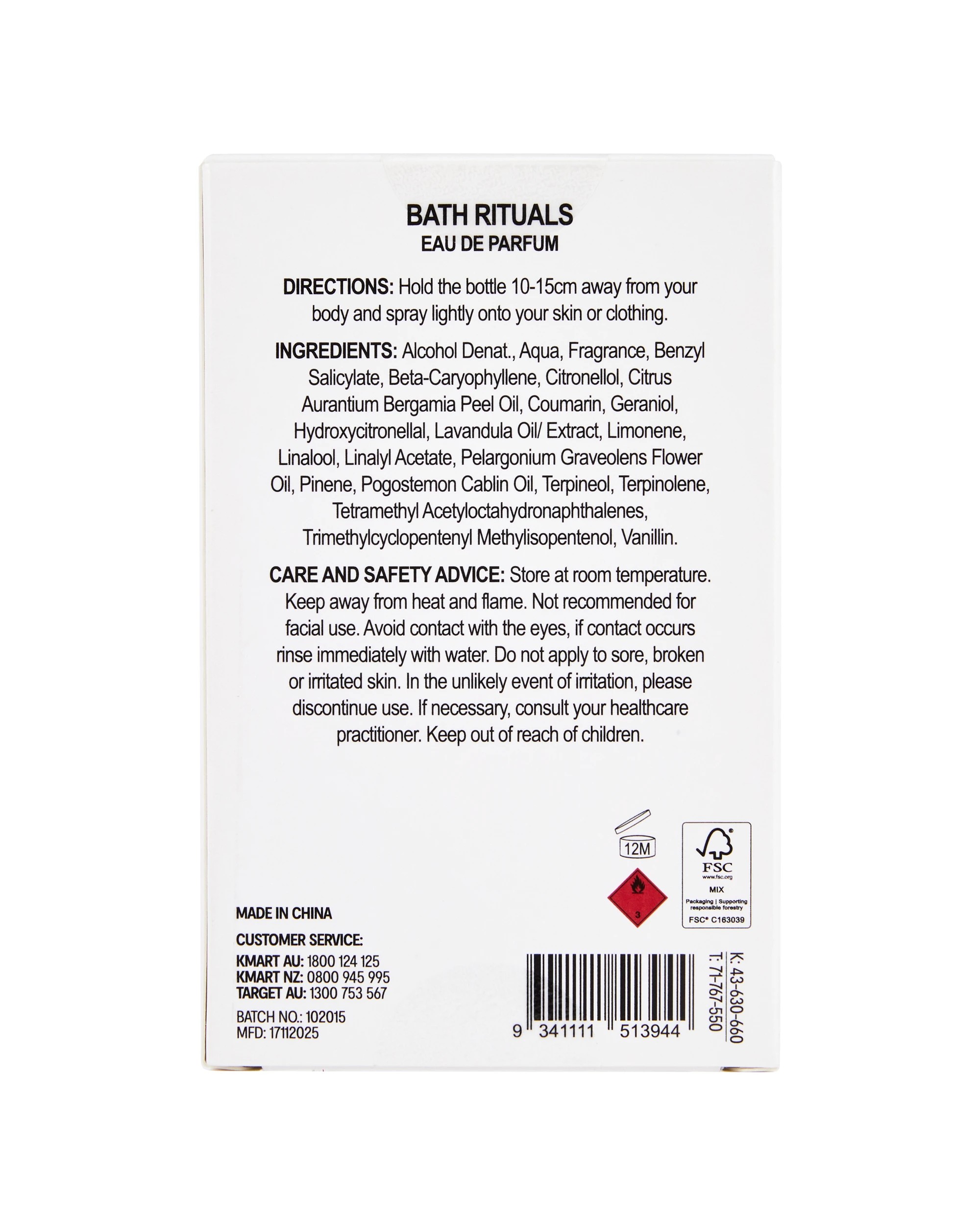 6 OXX Fragrance Bath Rituals Eau De Parfum 50ml, 6 of 6