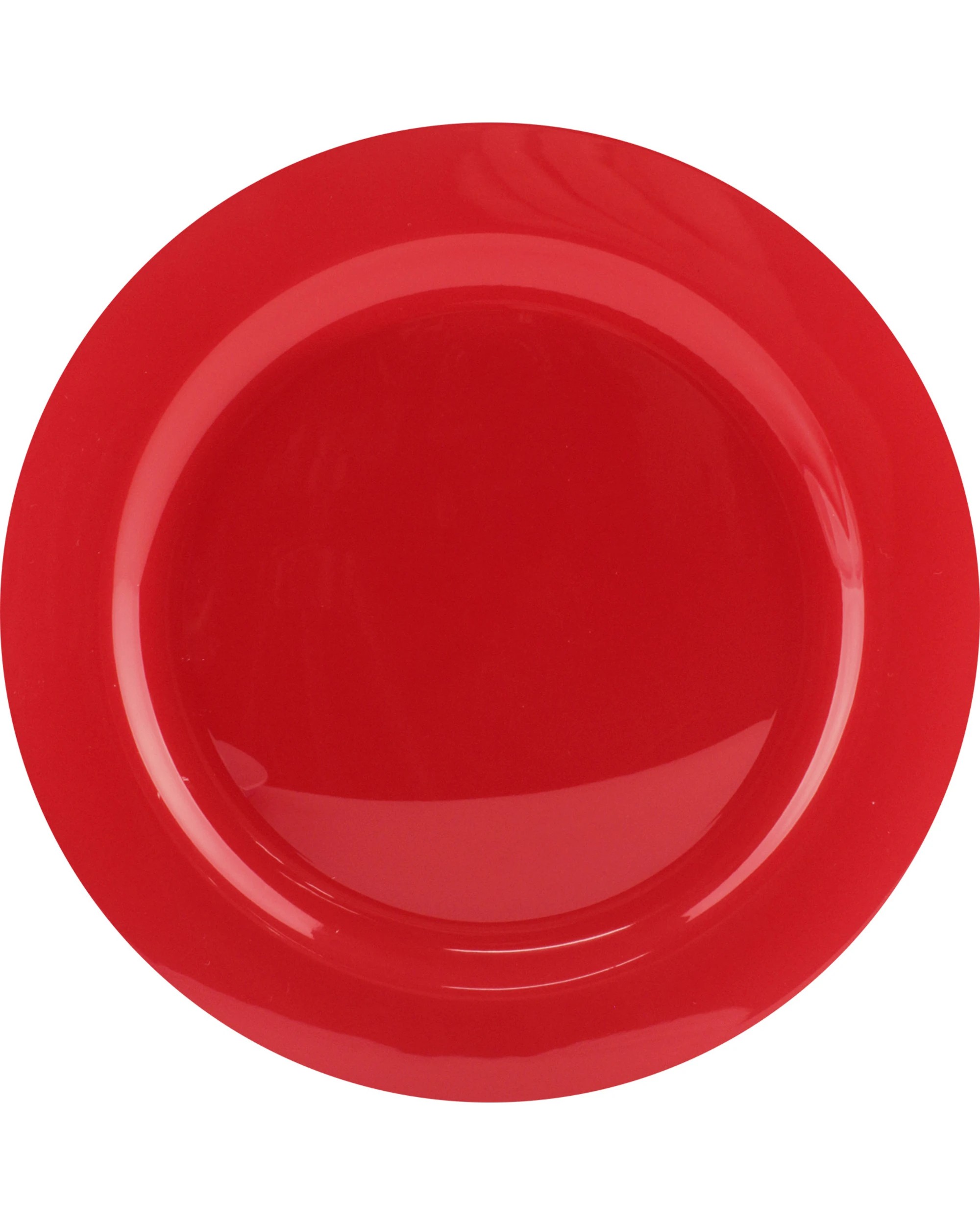 1 Red 23cm Plastic Reusable Plates (Pack of 10) - Red, 1 of 2