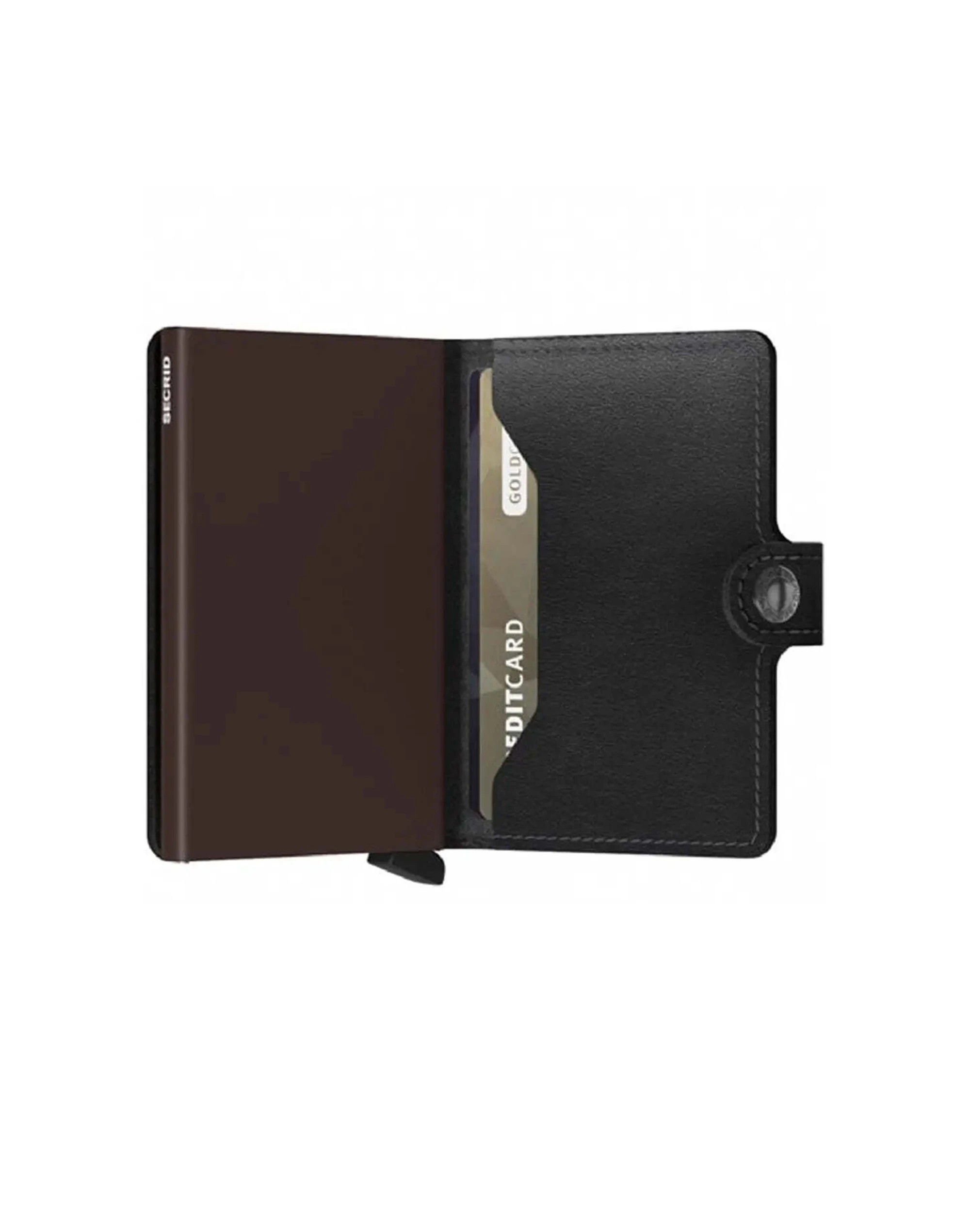 3 Secrid Miniwallet Compact RFID Wallet Aluminium Leather Card Protector - Brown, 3 of 5