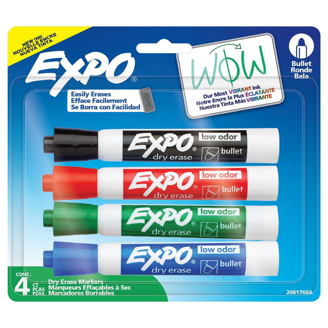 1 4 Pack Expo Dry Erase Whiteboard Marker Bullet Tip - Business Assorted, 1 of 10