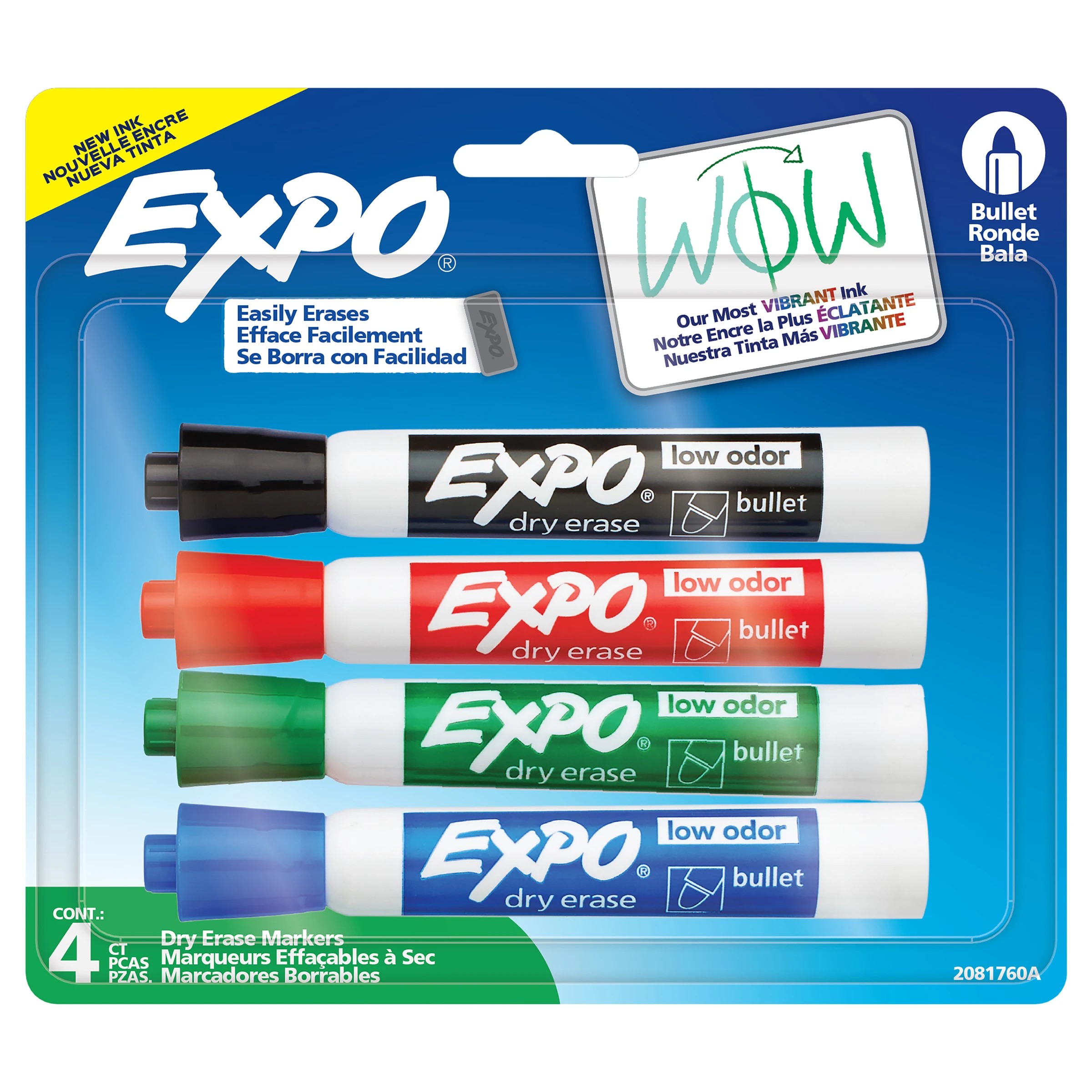 1 4 Pack Expo Dry Erase Whiteboard Marker Bullet Tip - Business Assorted, 1 of 10