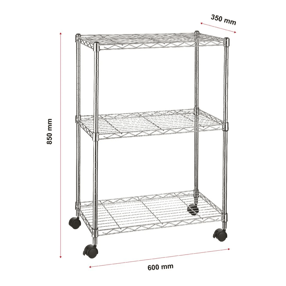 7 3 Tier Wire Shelving Unit, 7 of 7