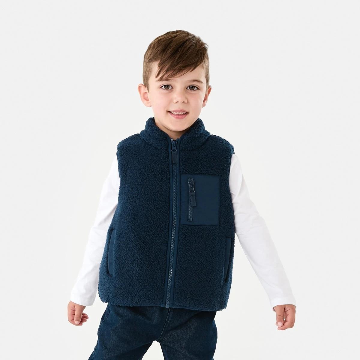 1 Sherpa Vest Dress Navy, 1 of 10