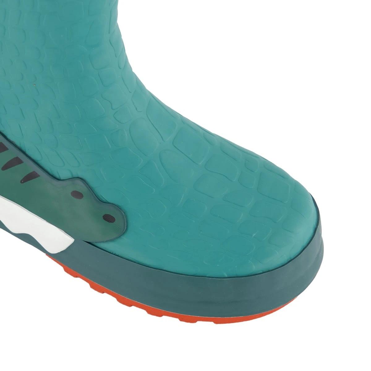 5 Junior Novelty Rainboots Croc Green, 5 of 6