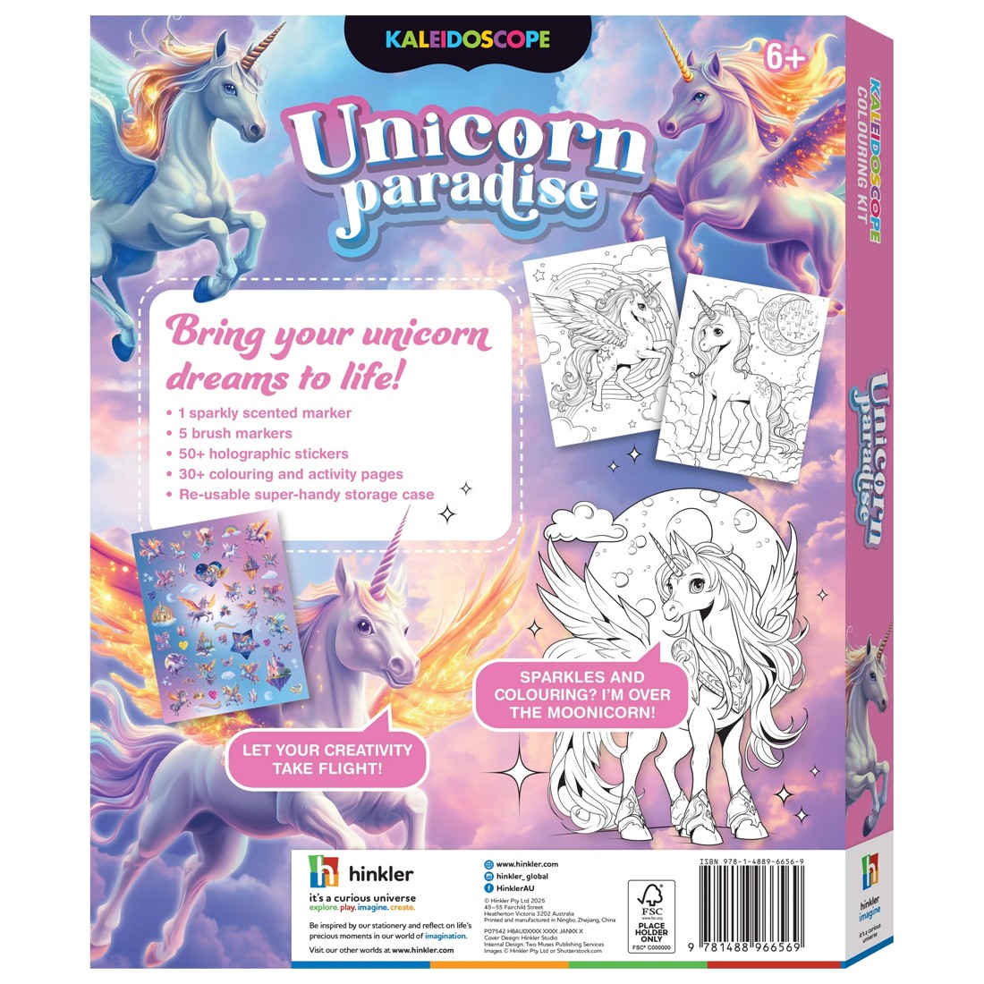 2 Kaleidoscope Unicorn Paradise Colouring Kit - Book, 2 of 5