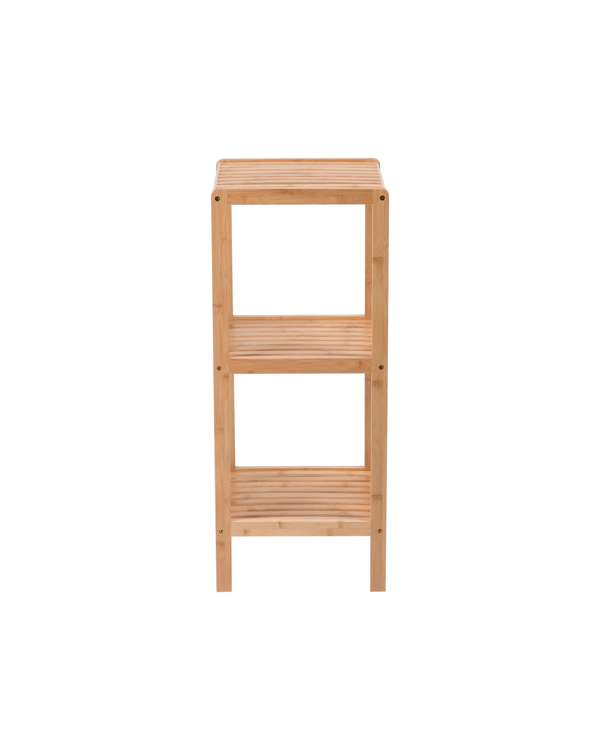 4 Sherwood Vivonne 3-Tier Bamboo Shelf 34x33x80cm - Natural, 4 of 5