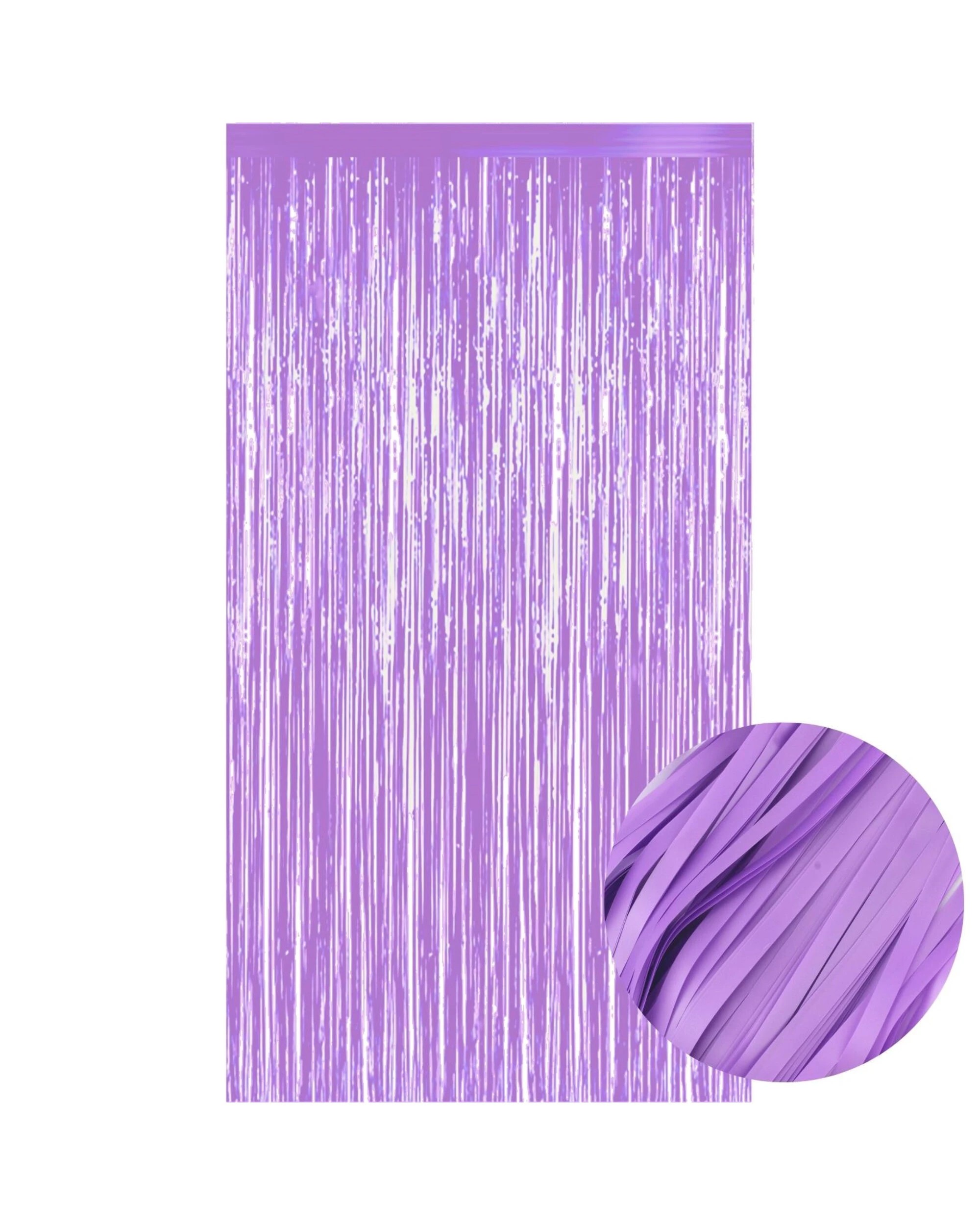 1 Partyrama Purple Plastic Backdrop Curtain 100cm x 200cm, 1 of 2