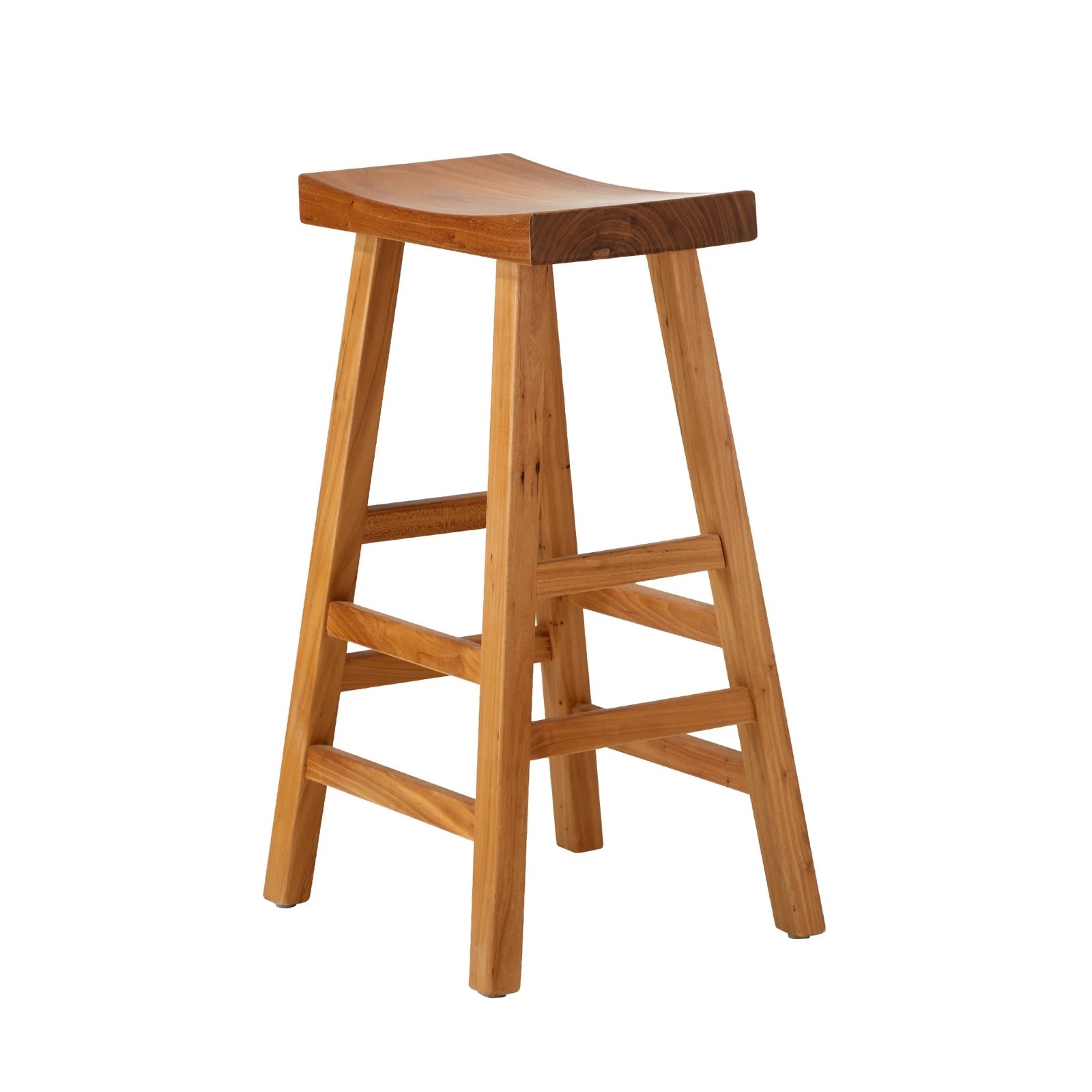 6 Oikiture Bar Stools Kitchen Stool Wooden Counter Chairs Barstools
 - Natural, 6 of 10