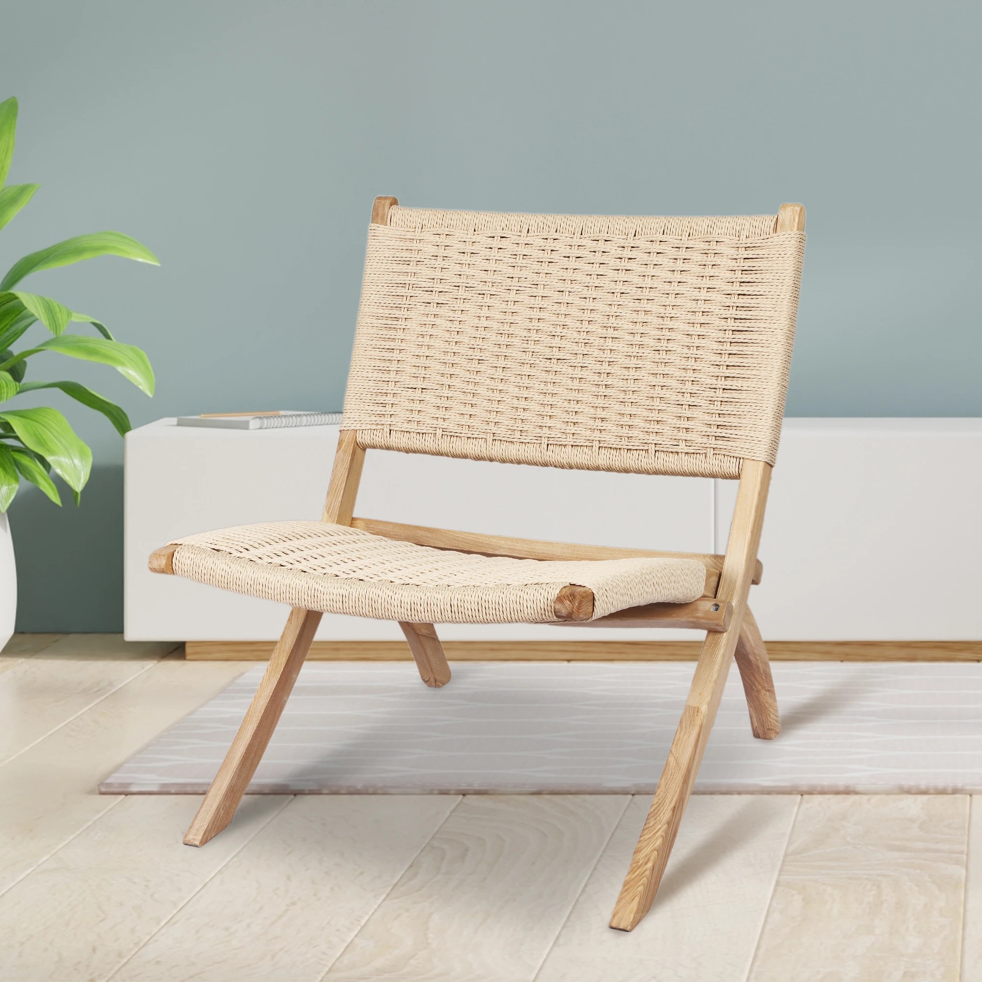 7 Levede 4x Rattan Accent Chair Foldable - Natural, 7 of 8