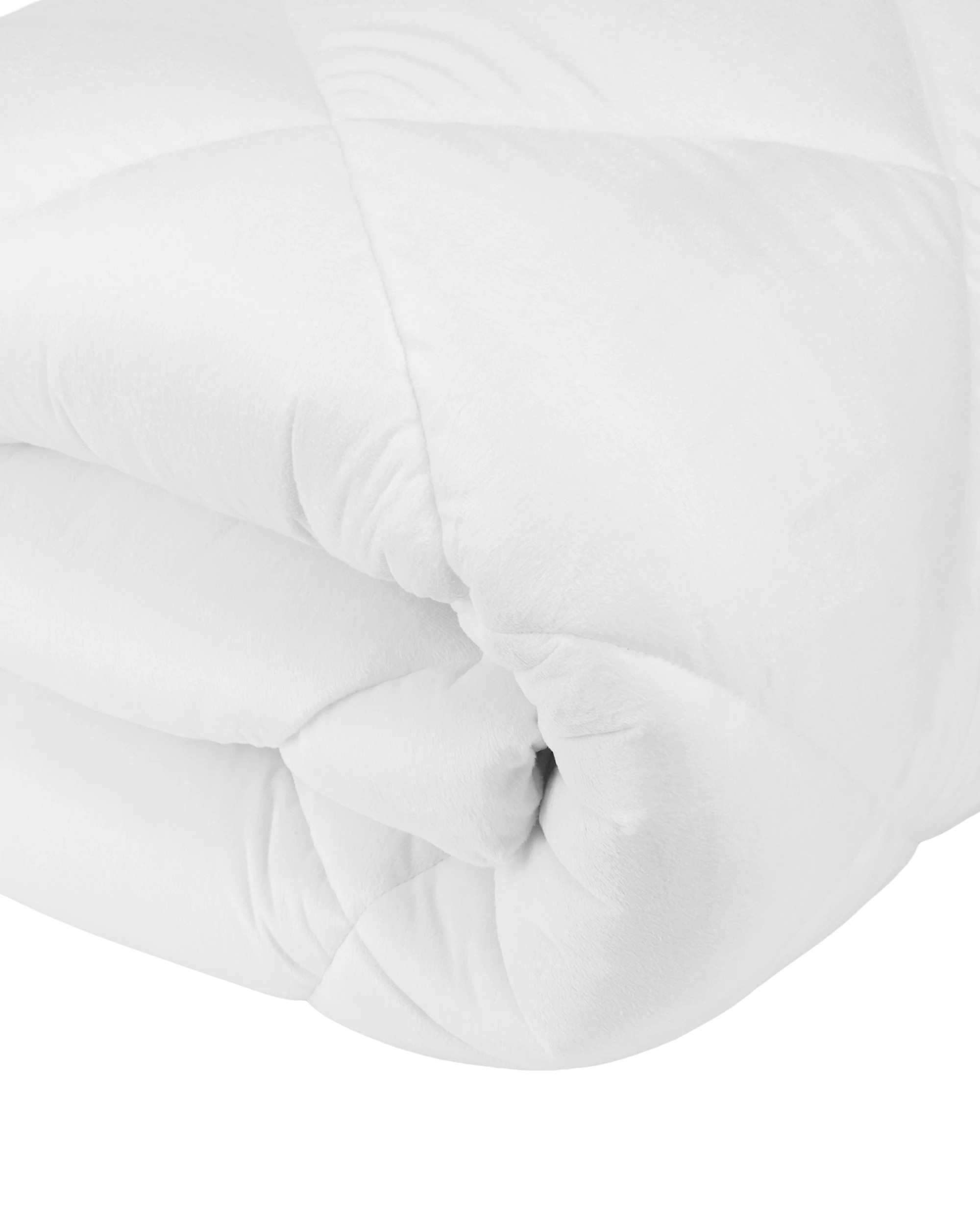 2 Reversible Plush Mattress Topper - King Bed, White, 2 of 6