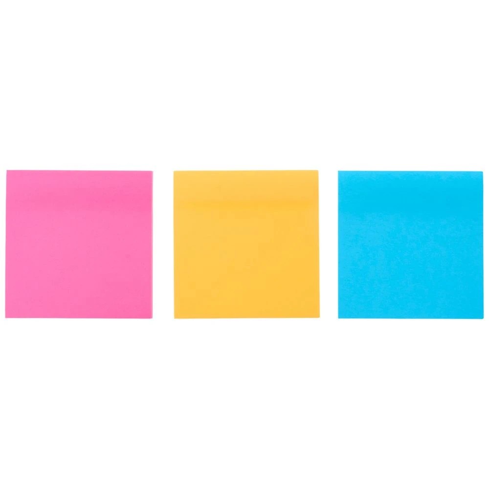 3 J.Burrows Ultra Stick-it Notes 76x76mm Neon 3 Pack, 3 of 4
