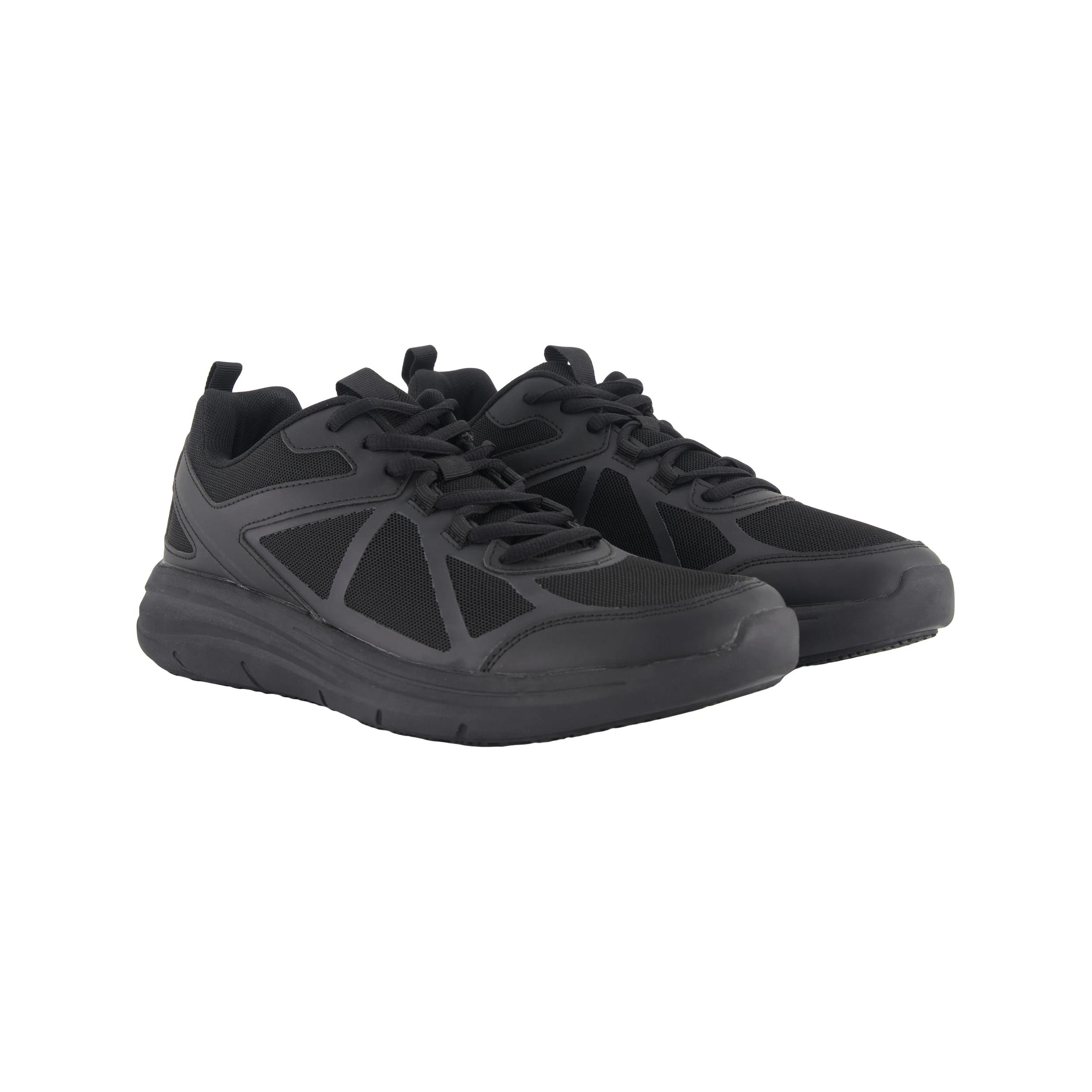 2 Slip Resistant Lace Up Sneakers BLACK, 2 of 5