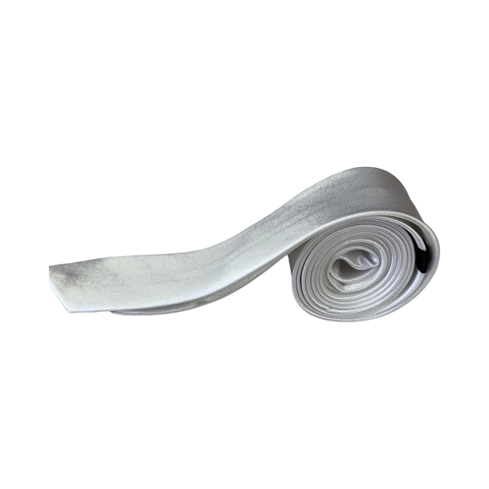 5 Zasel Mens 5cm Skinny Plain Neck Tie - White - White, 5 of 7