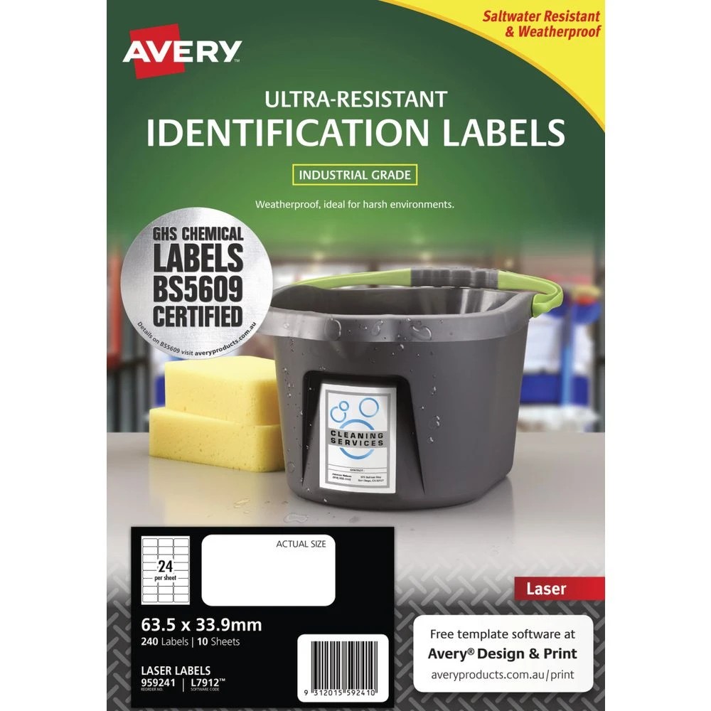 2 Avery 24UP Chemical Grade Laser Labels 10 Sheets, 2 of 5