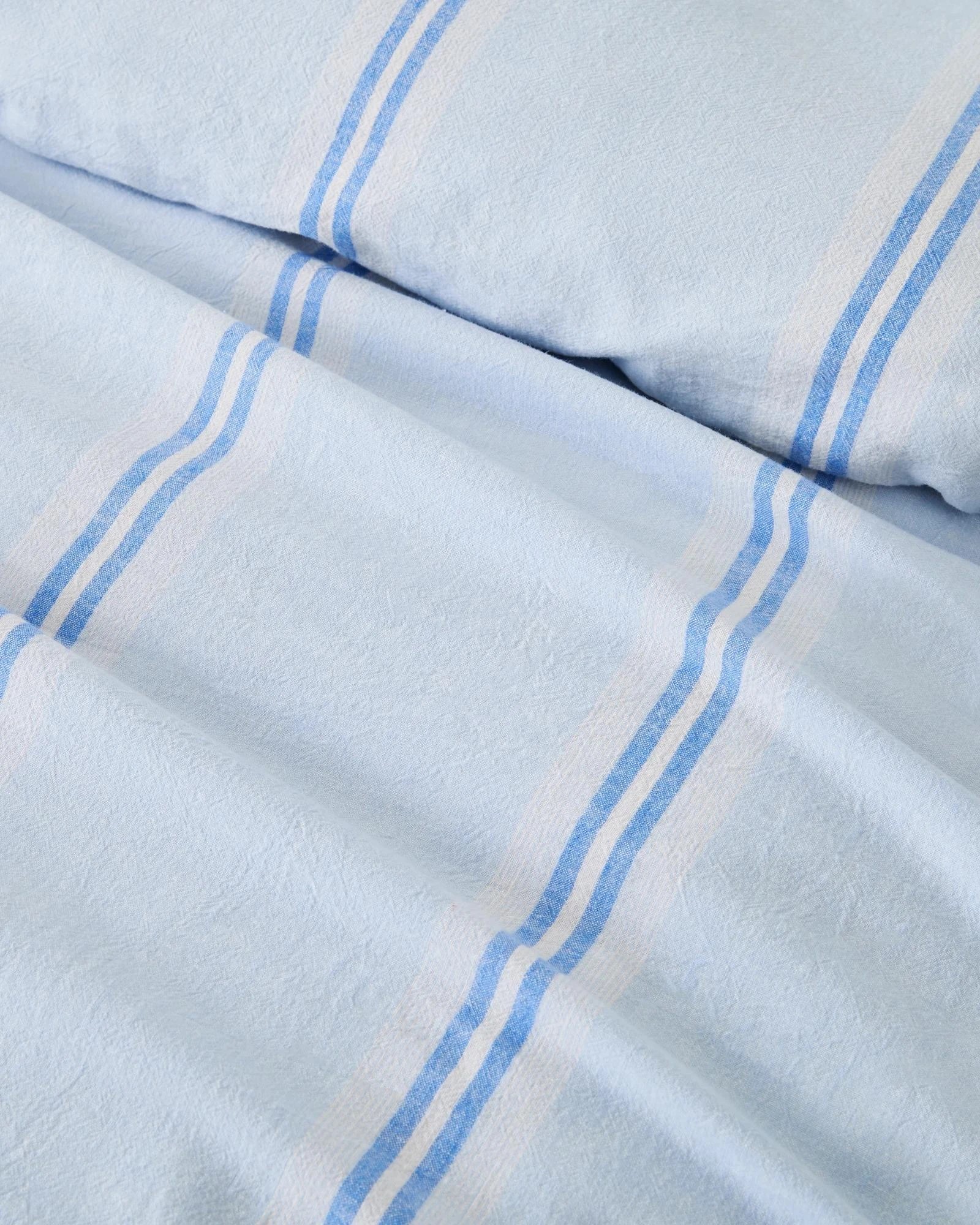 3 Target Rowie Stripe Linen/Cotton Quilt Cover Set - Super King Bed - Blue, 3 of 3