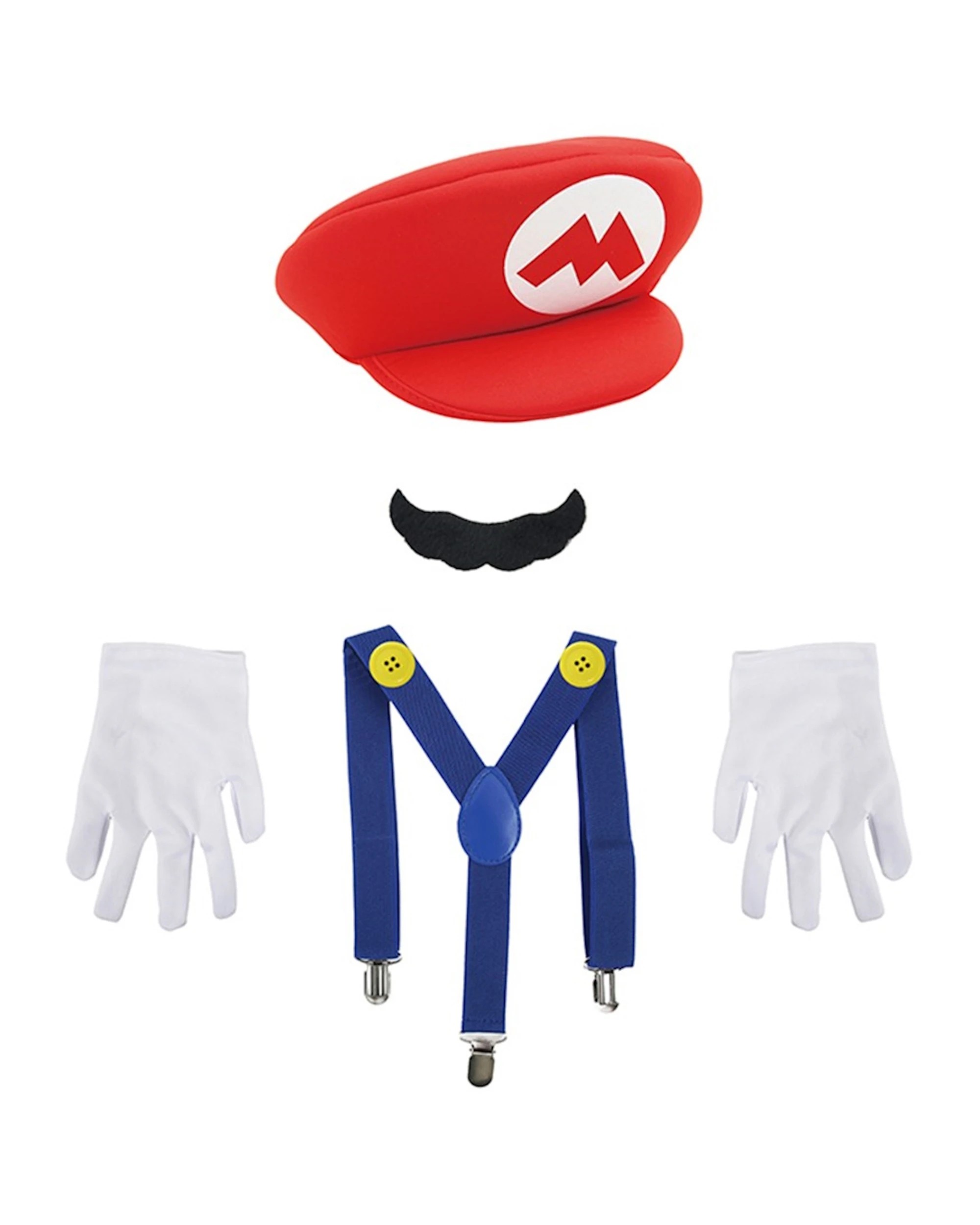 1 Party Planet Red Super Plumber Adult Costume Kit - Red, 1 of 3