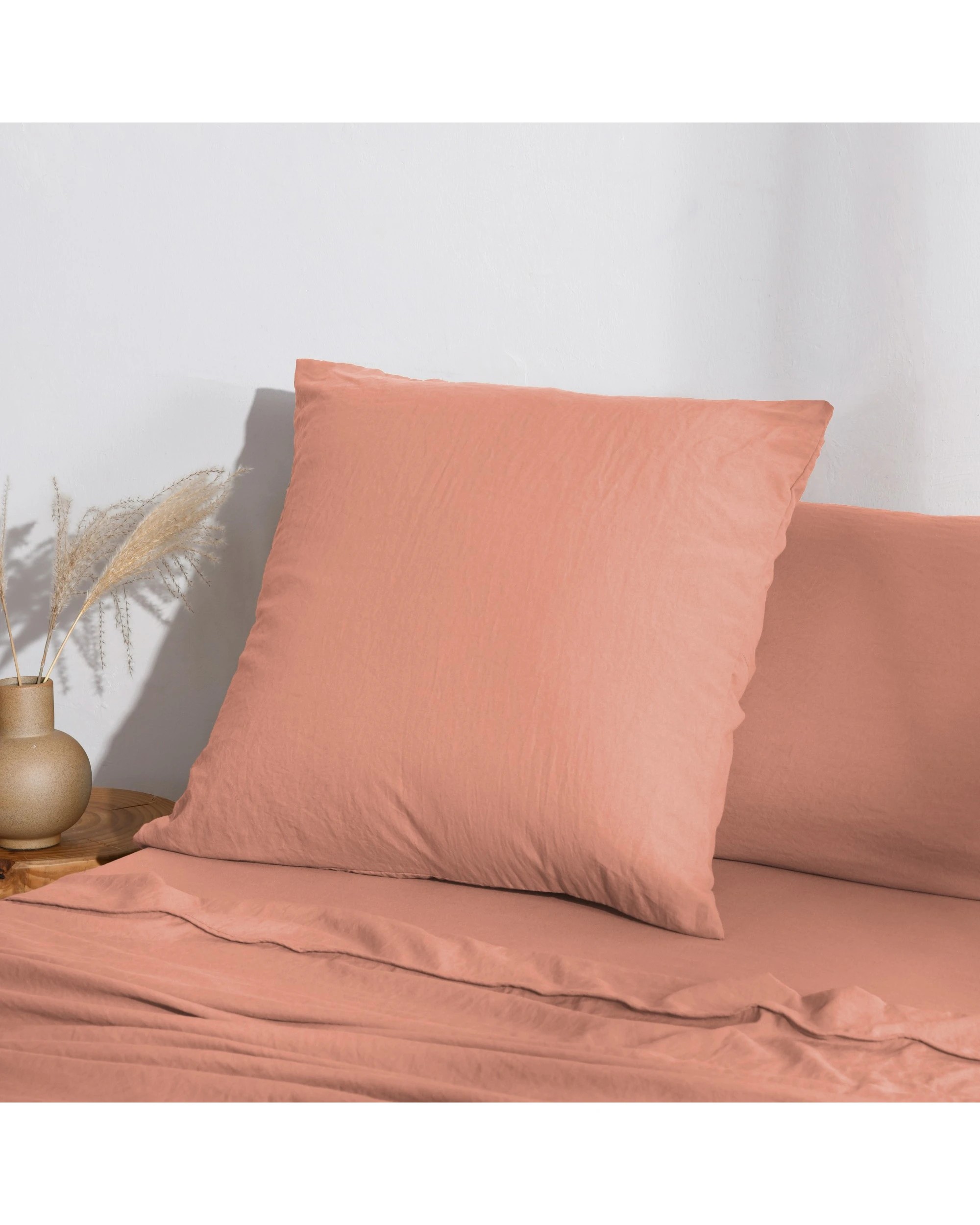 2 Dreamaker Superfine Washed Microfibre European Pillowcase - Pink Clay, 2 of 4