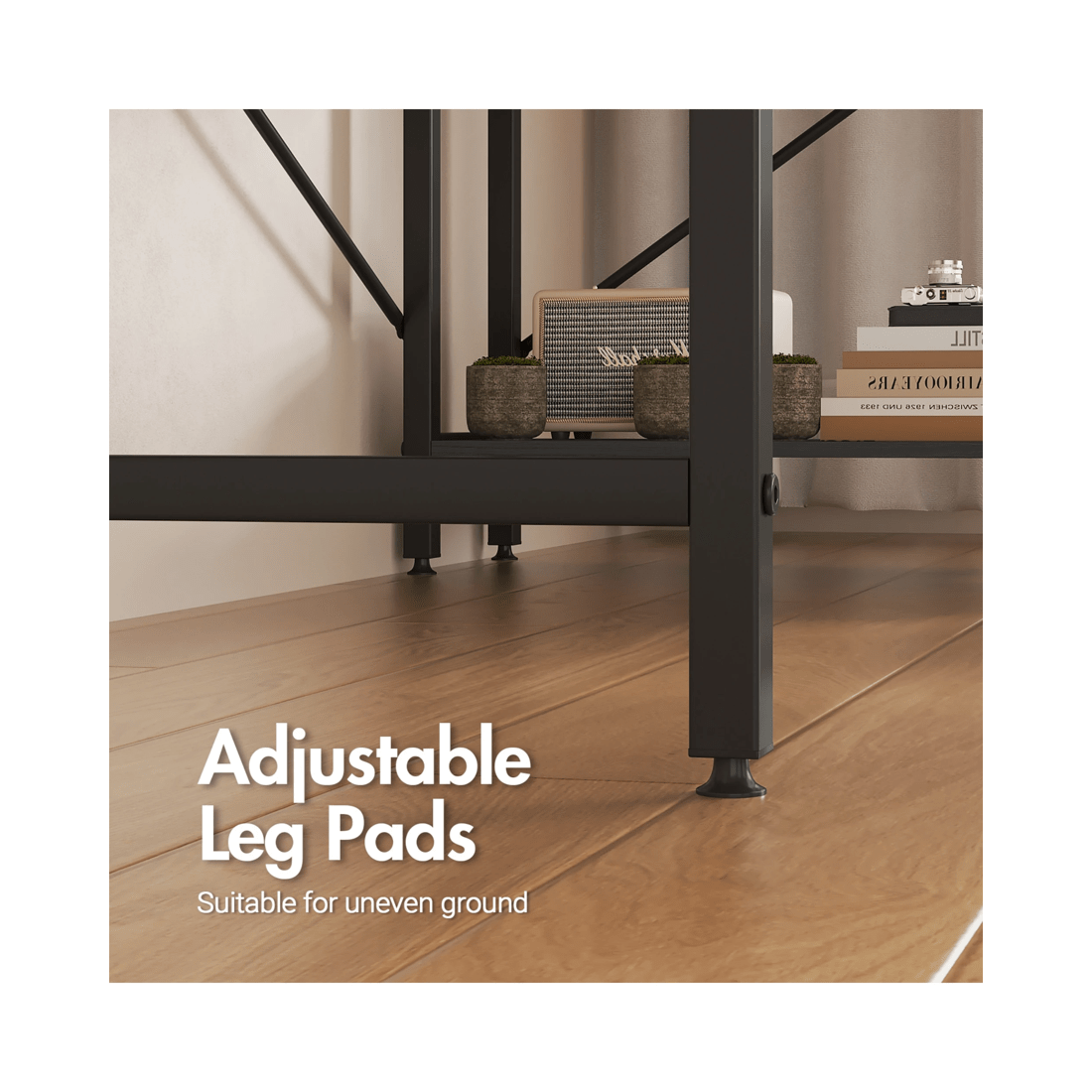 7 Advwin L Shaped Computer Desk With Convertible Storage Shelves Corner Desk Black, 7 of 9