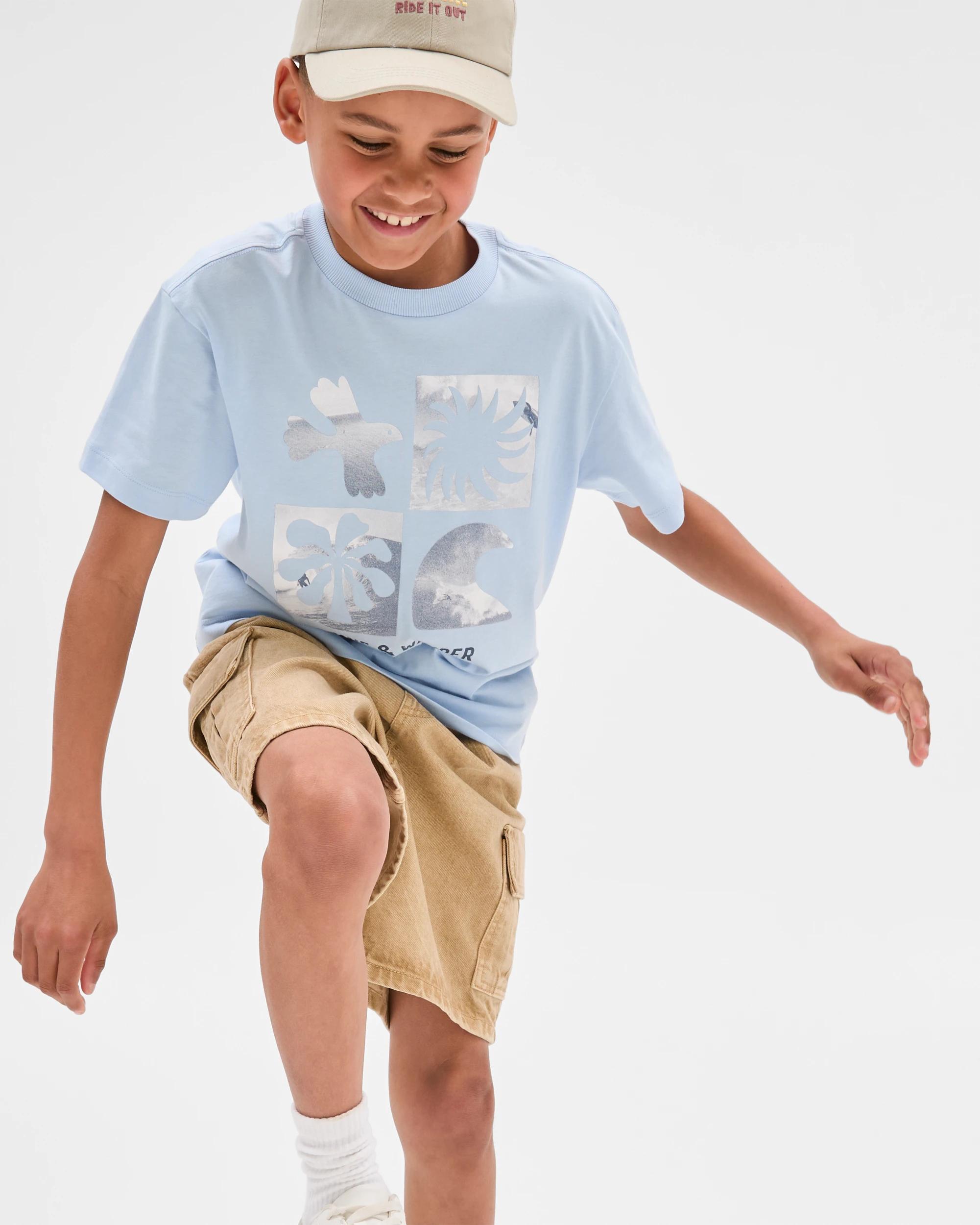 2 Target Kids Australian Cotton Short Sleeve Print T-Shirt LIGHT BLUE, 2 of 6