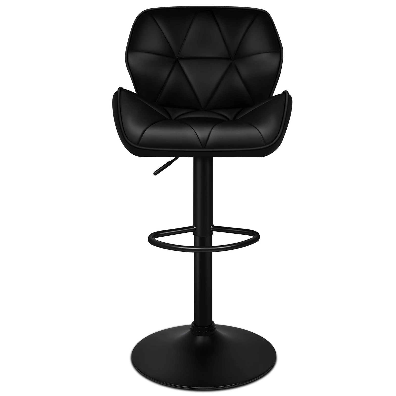 4 Alfordson 4x Bar Stools Willa Kitchen Gas Lift Swivel Chair Leather - Black, 4 of 9