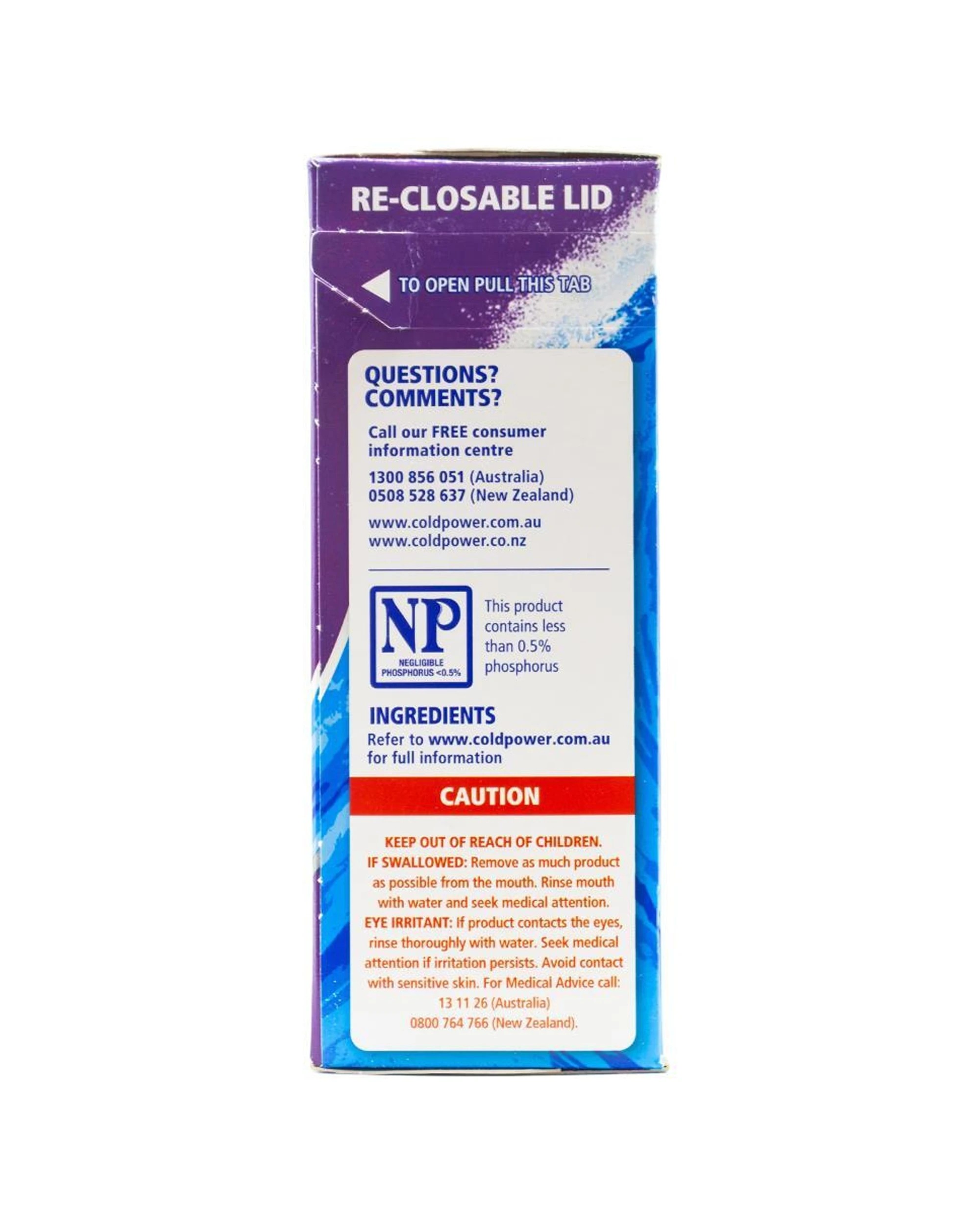 3 Cold Power 6PK Laundry Powder 2kg Advanced Clean Odour Fighter Stain Remov - Purple, 3 of 5
