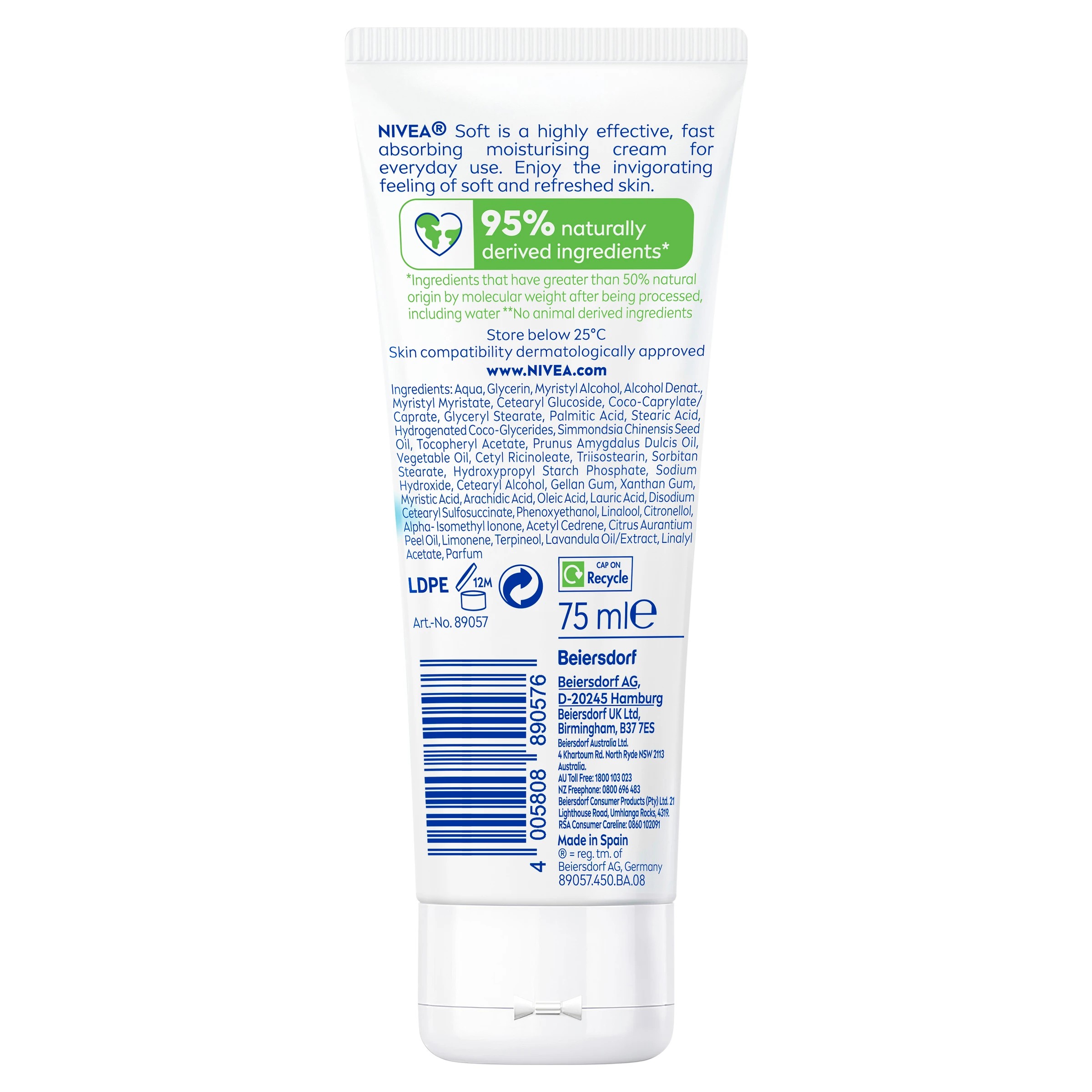 2 Nivea Soft Moisturising Cream 75ml - Jojoba Oil and Vitamin E, 2 of 8