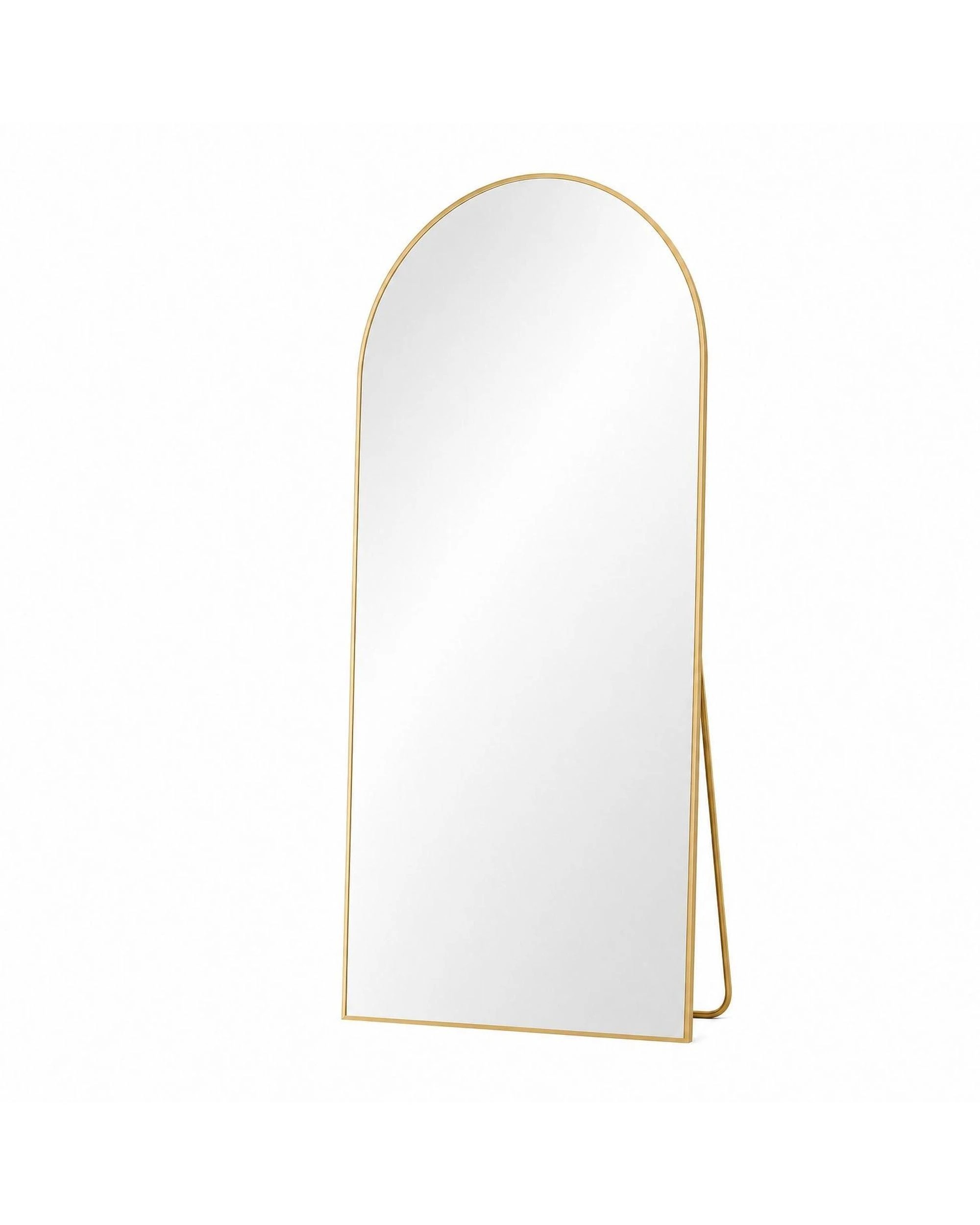 7 OAKORY 180x80cm Arched Full Length Mirror, Floor Mirror for Bedroom Living Room Entry Gold, 7 of 8